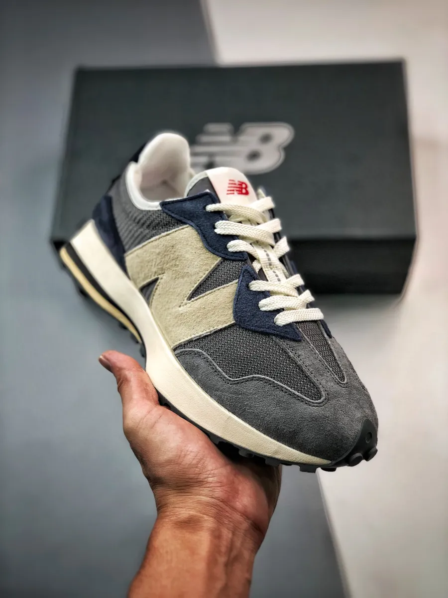 New Balance 327 Castlerock/Navy adidas 327