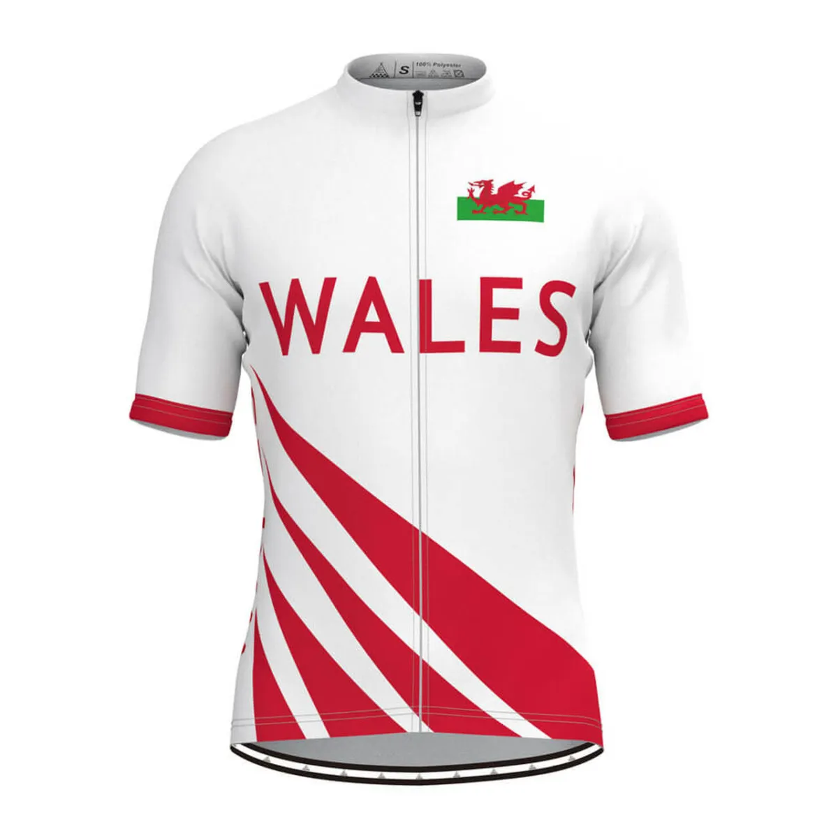 Men's Wales Flag Cycling Jersey V1 Outlet