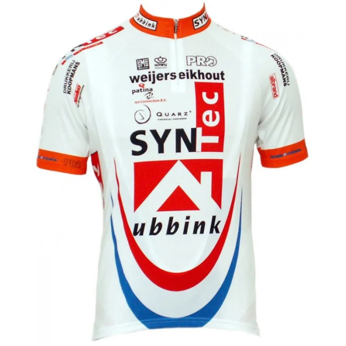 Syntec Ubbink Cycling Jersey Short Sleeve-White For Sale