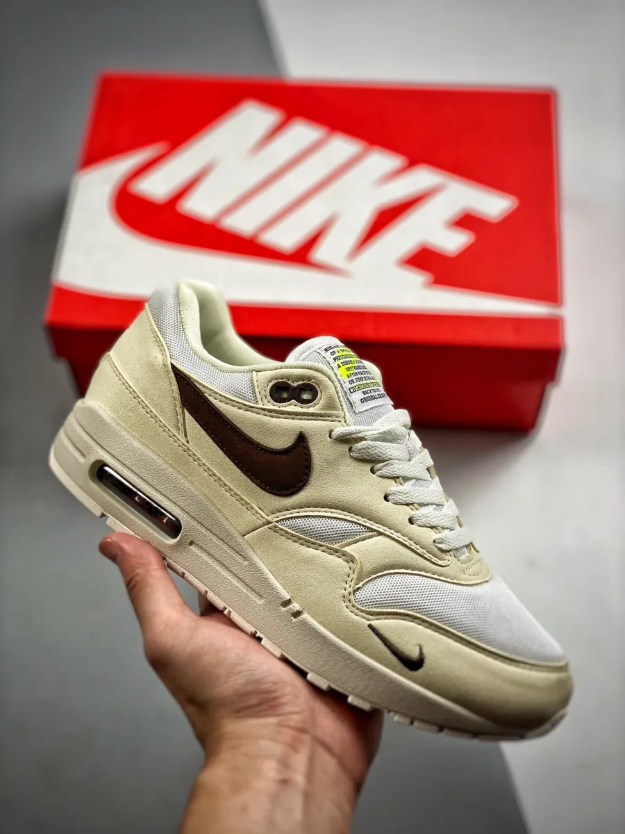 Nike Air Max 1 Sail/Ironstone-White-Rattan #nike air max 1 'sail ironstone'