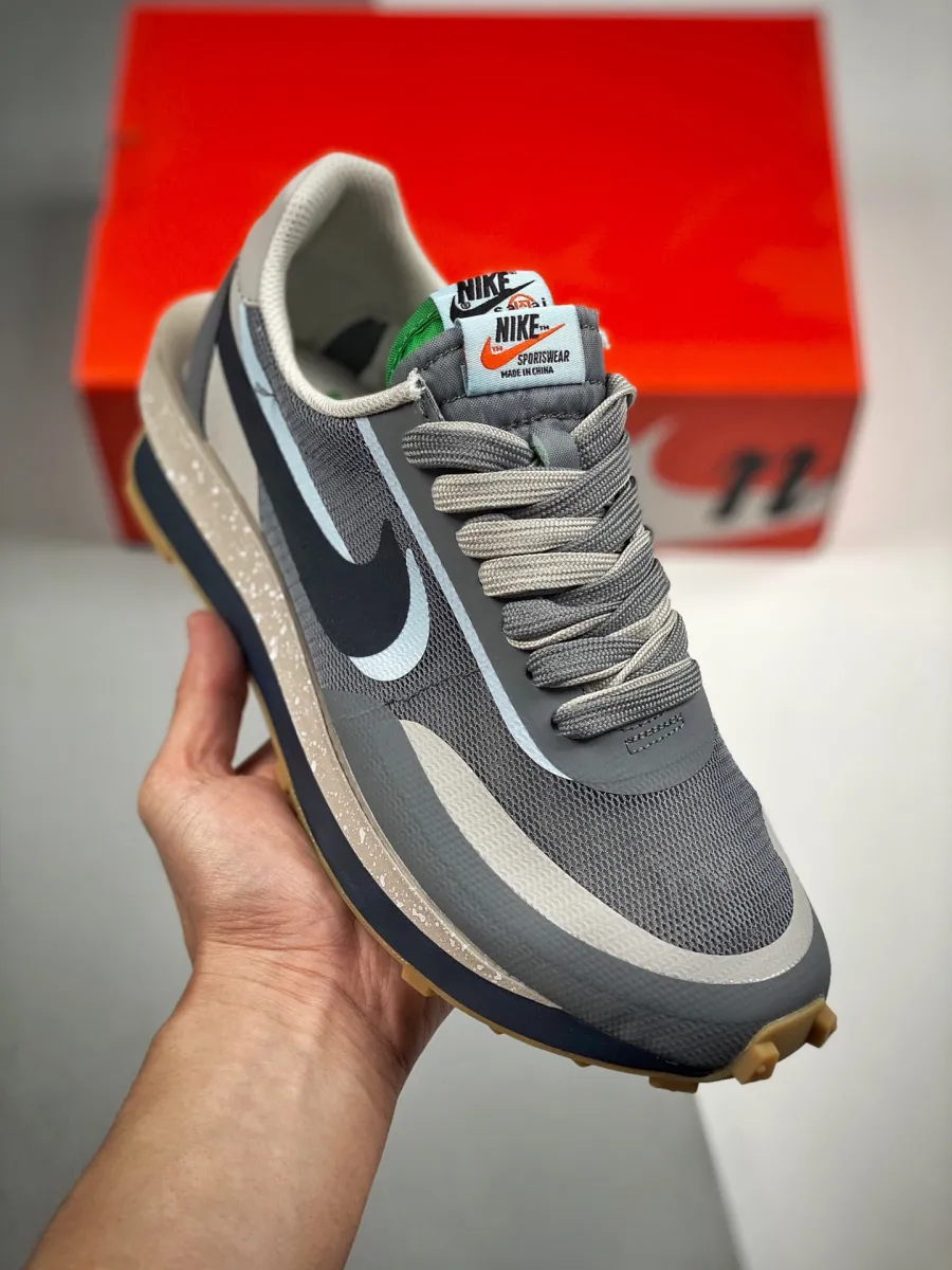sacai x Clot x Nike LDWaffle 'Kiss Of Death 2' Grey - nike ld waffle sacai clot
