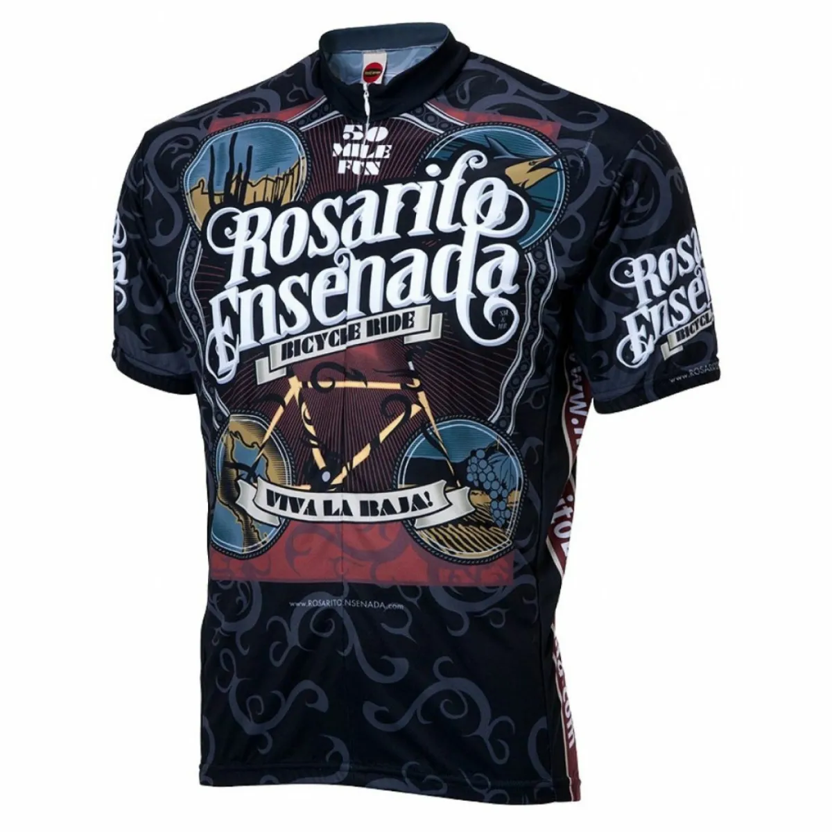 Rosarito Viva La Baja Men's Full Zip Cycling Jersey To Buy