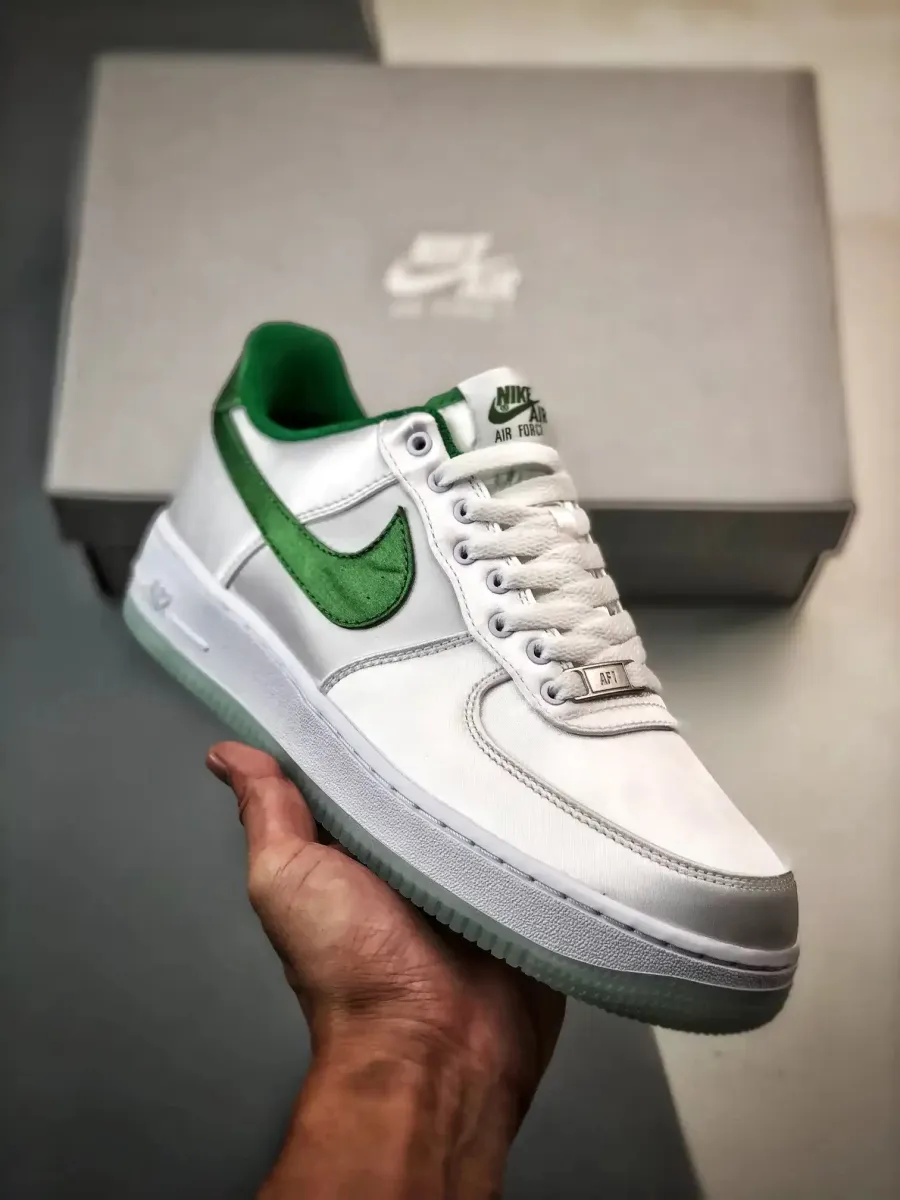 Nike Air Force 1 Low 'Satin' White Green - Green And White Nike Air Force 1