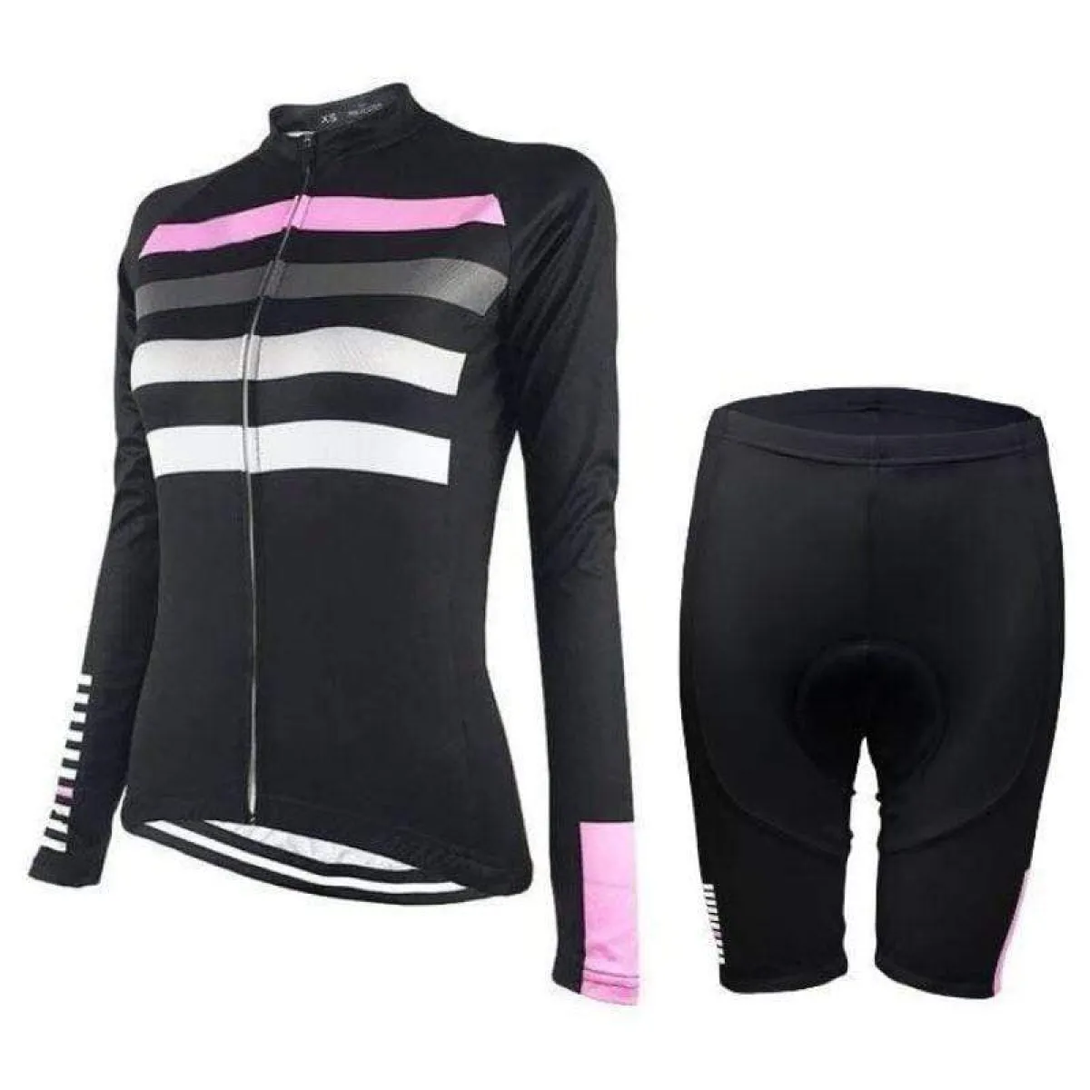 Women's Four Stripe Long Sleeve Cycling Kit Outlet