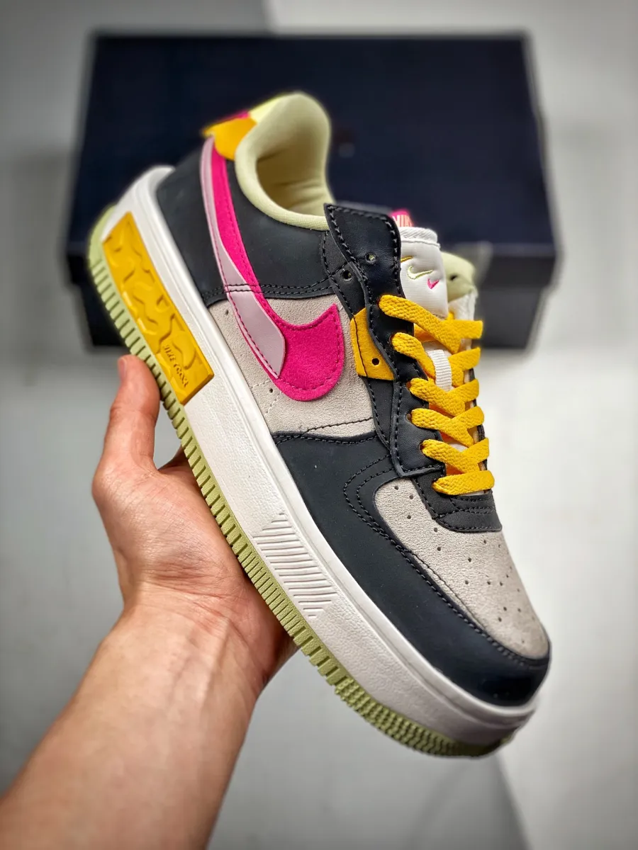 Nike Air Force 1 Fontanka Off Noir/White/Plum Fog/Pink Prime DR7880-001 / nike fontanka pink