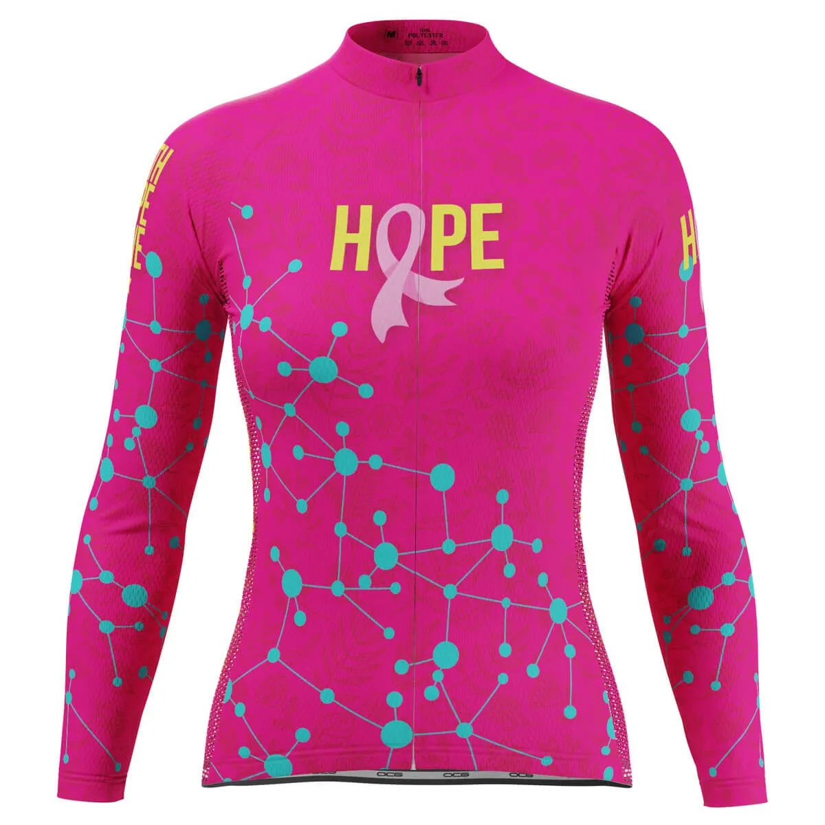 Women's Breast Cancer Faith Hope Love Long Sleeve Cycling Jersey