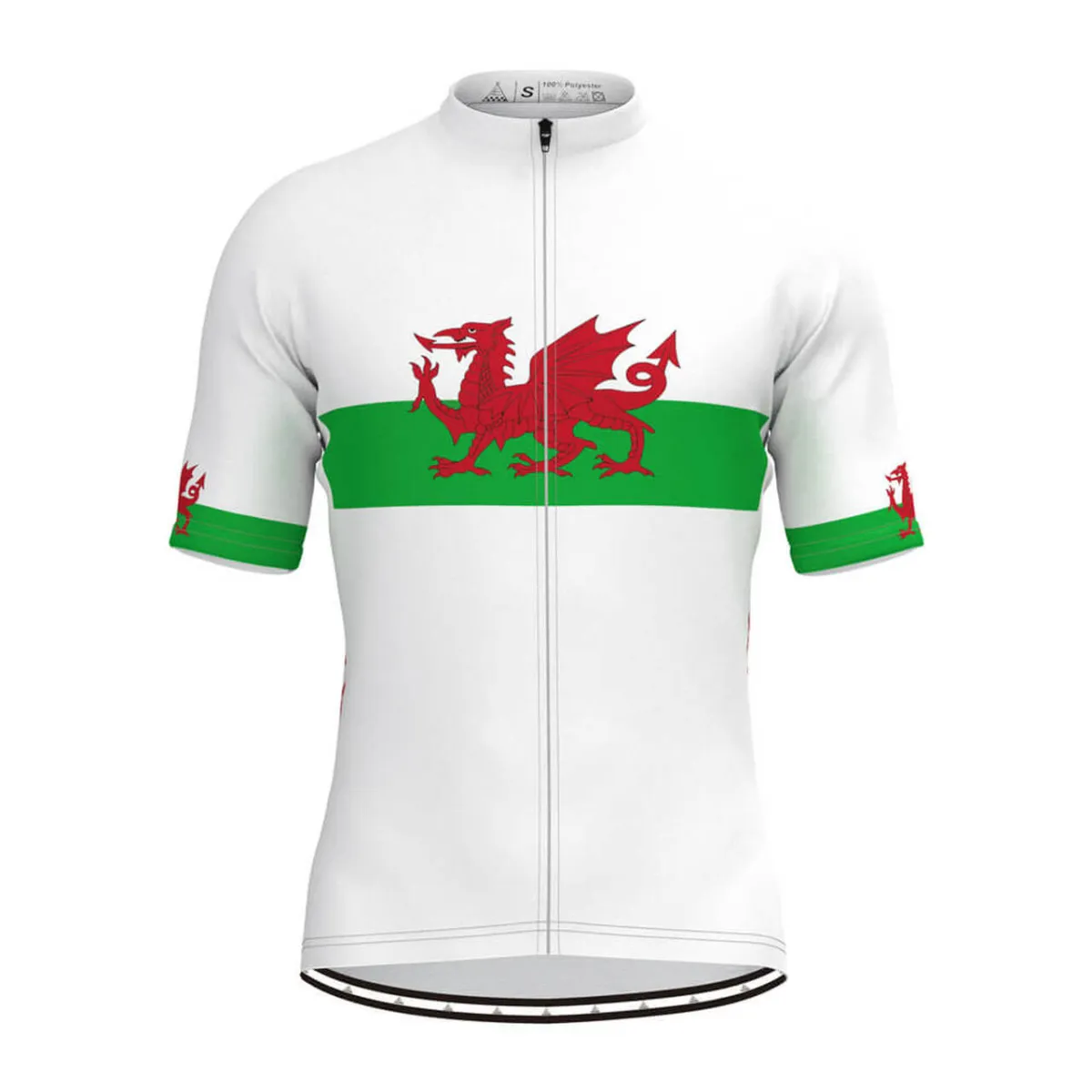 Wales Flag Men's Cycling Jersey V4 Brand New