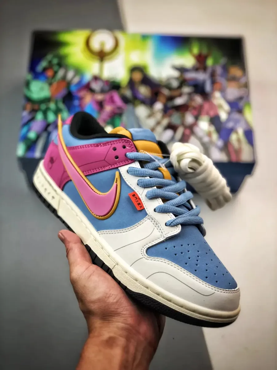 Online Saint Seiya X Nike Dunk Low Sail Red Blue