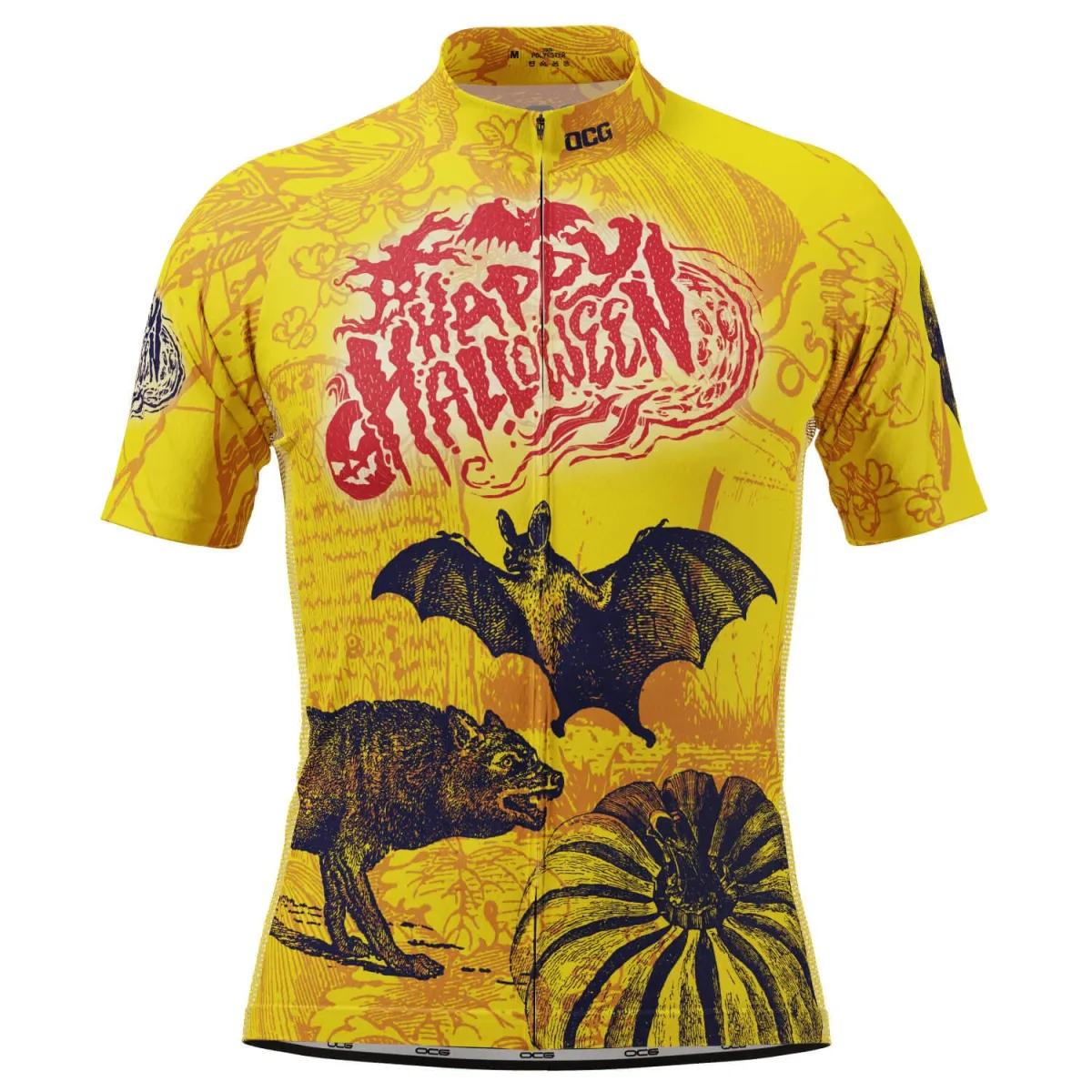 Men's Happy Halloween Short Sleeve Cycling Jersey Brand New