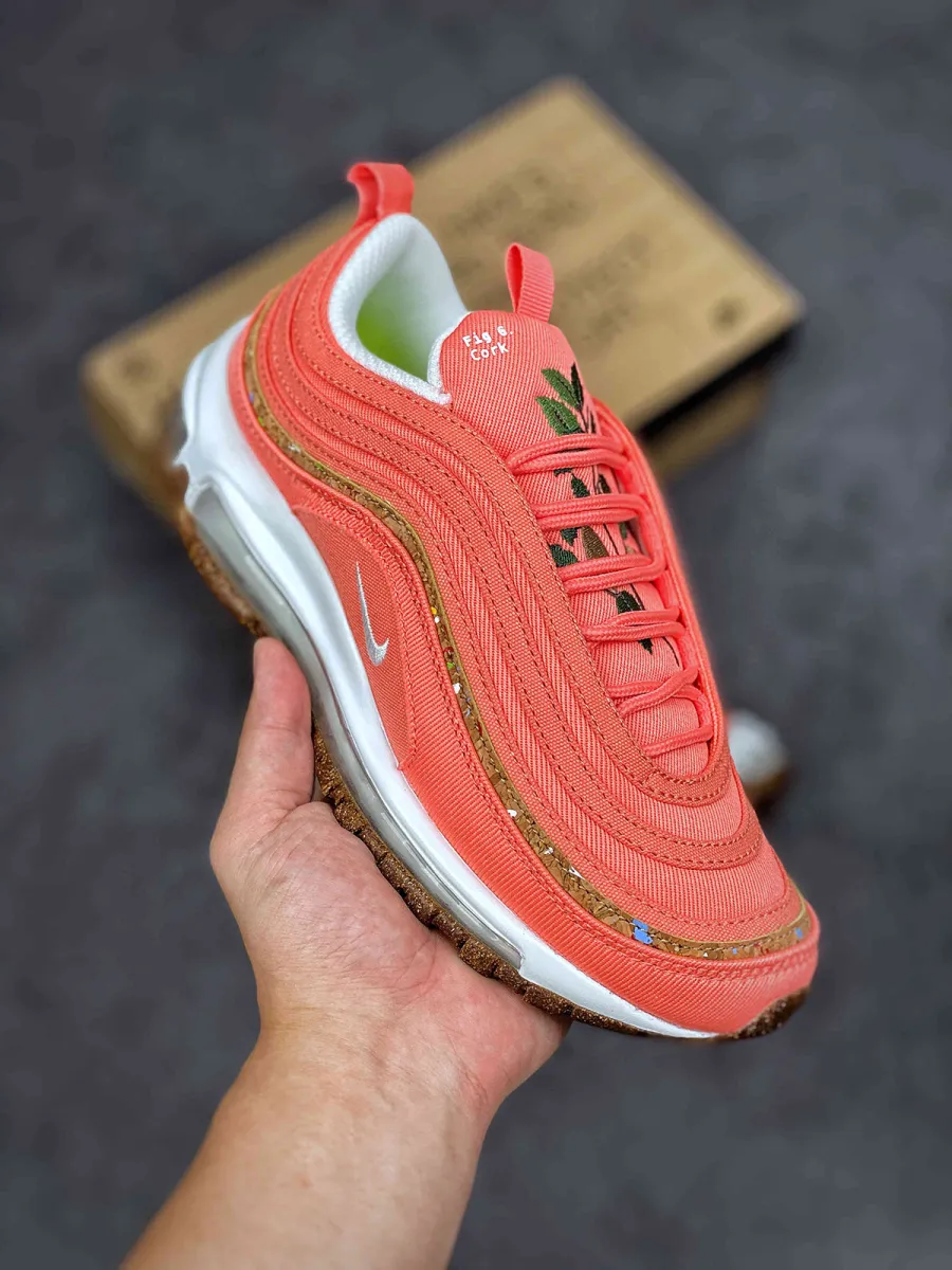 Nike Air Max 97 'Cork' Coral Pink DC4012-800 / air max 97 fig 6 cork