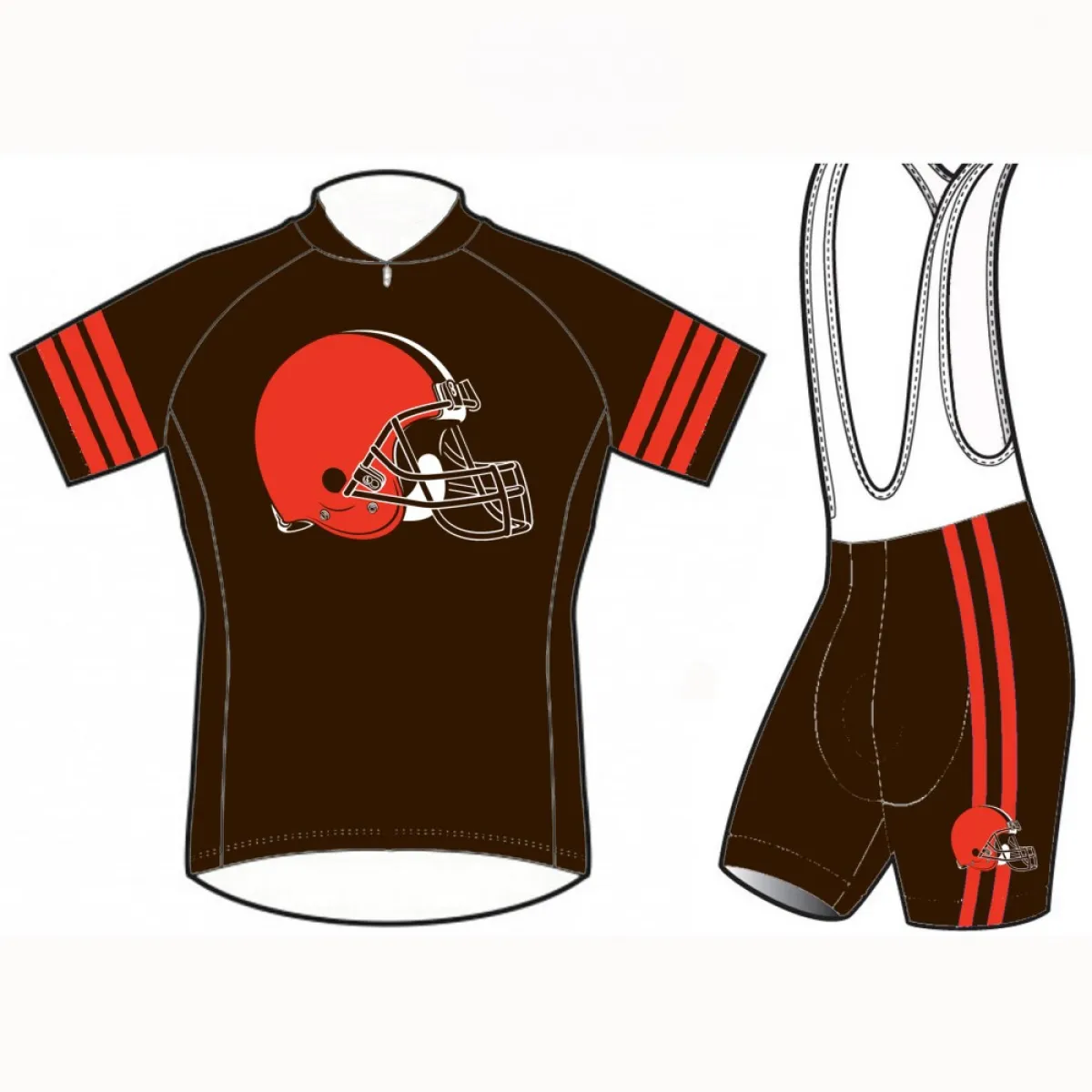 NFL Cleveland Browns Cycling Jerseys and shorts (bibs)