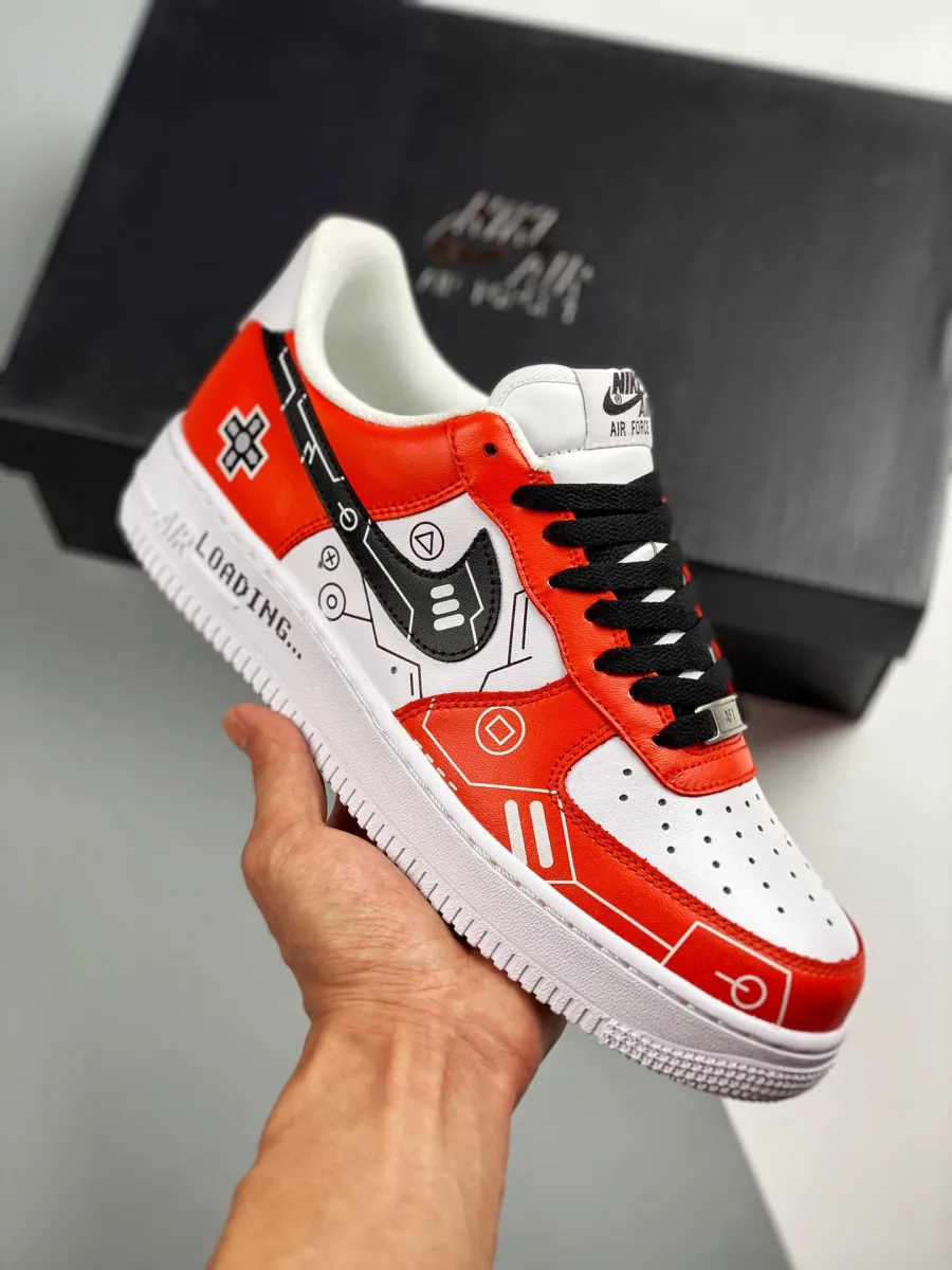 Custom Nike Air Force 1 Red White Black By You For Sale