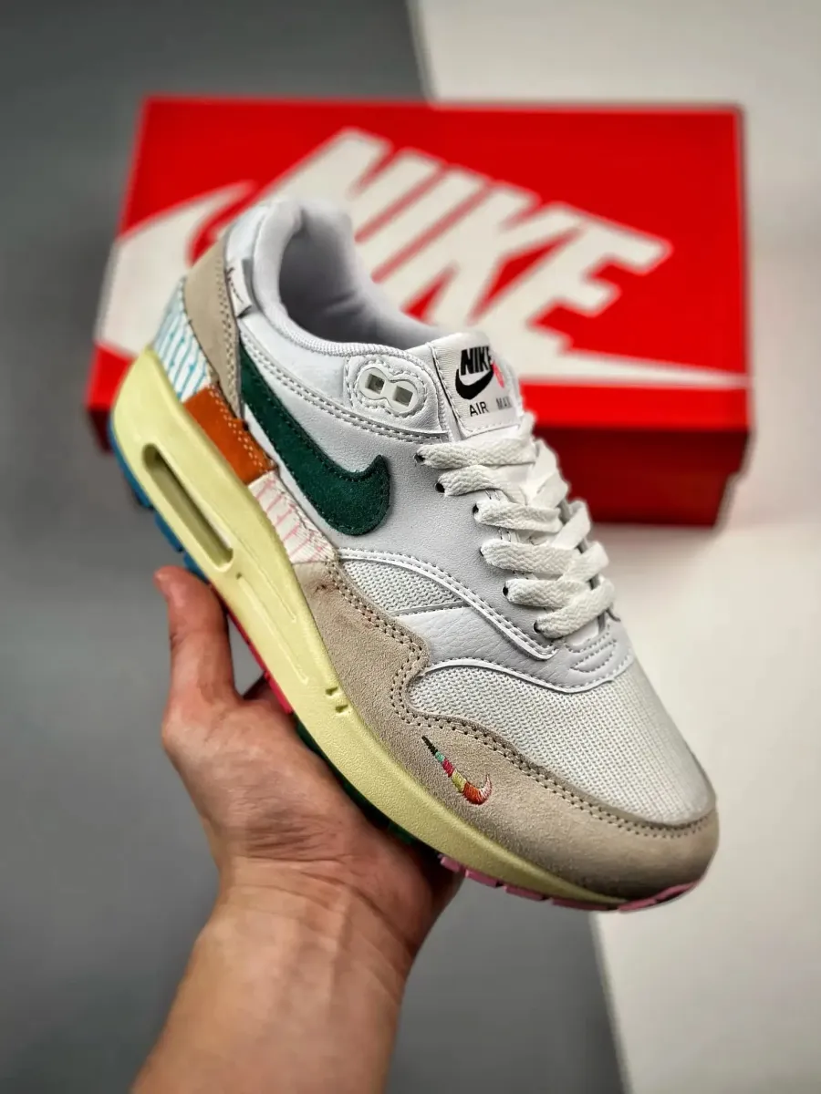 Nike Air Max 1 'All Petals United' White/Fir-Light Bone - Nike Air Max Golf Womens FQ0256-131