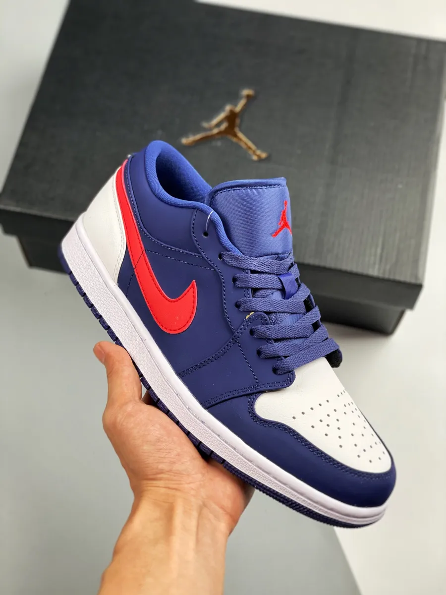 Air Jordan 1 Low 'USA' Navy Blue/White-Red #red jordan air force 1