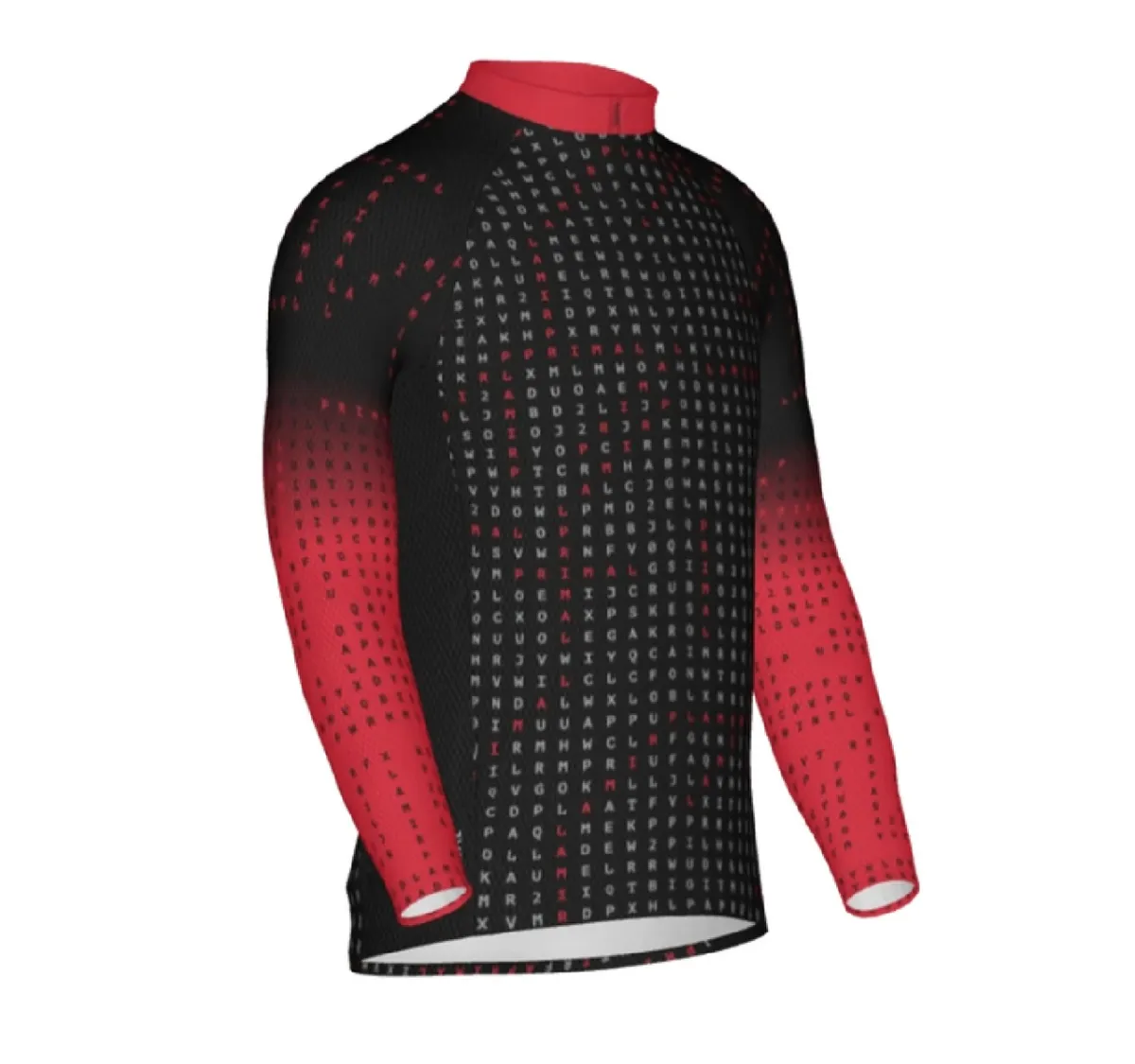 Primal Wear Word Search Full zip Men's Long Sleeve Cycling Jersey, Primal Word