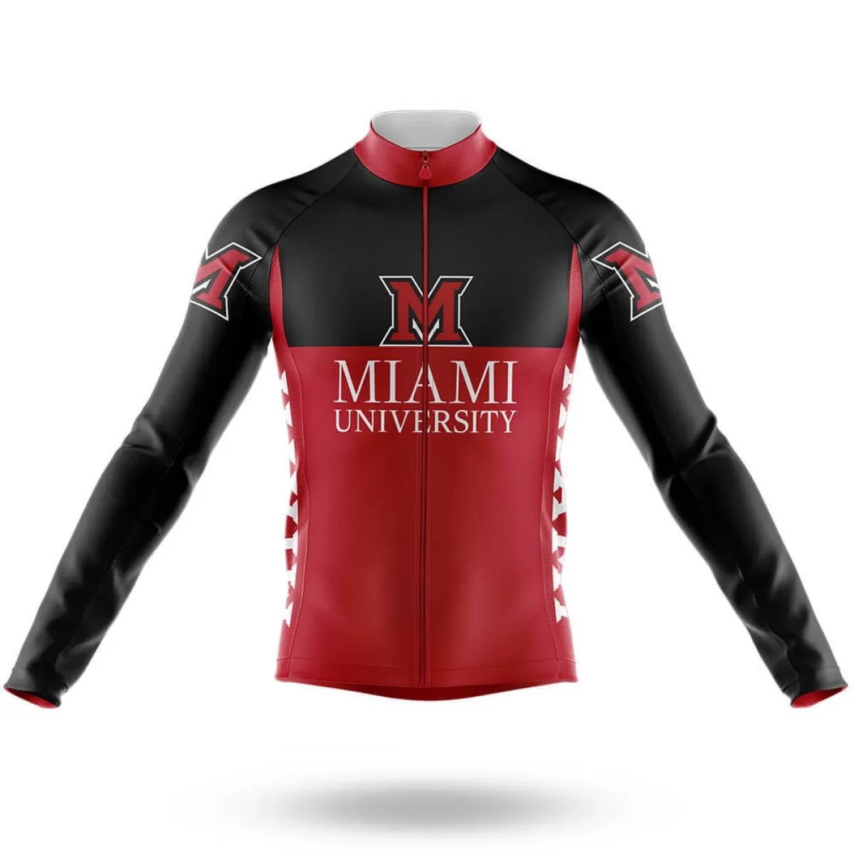 Miami University V2 Long Sleeve Cycling Jersey Only | custom cycling jersey miami