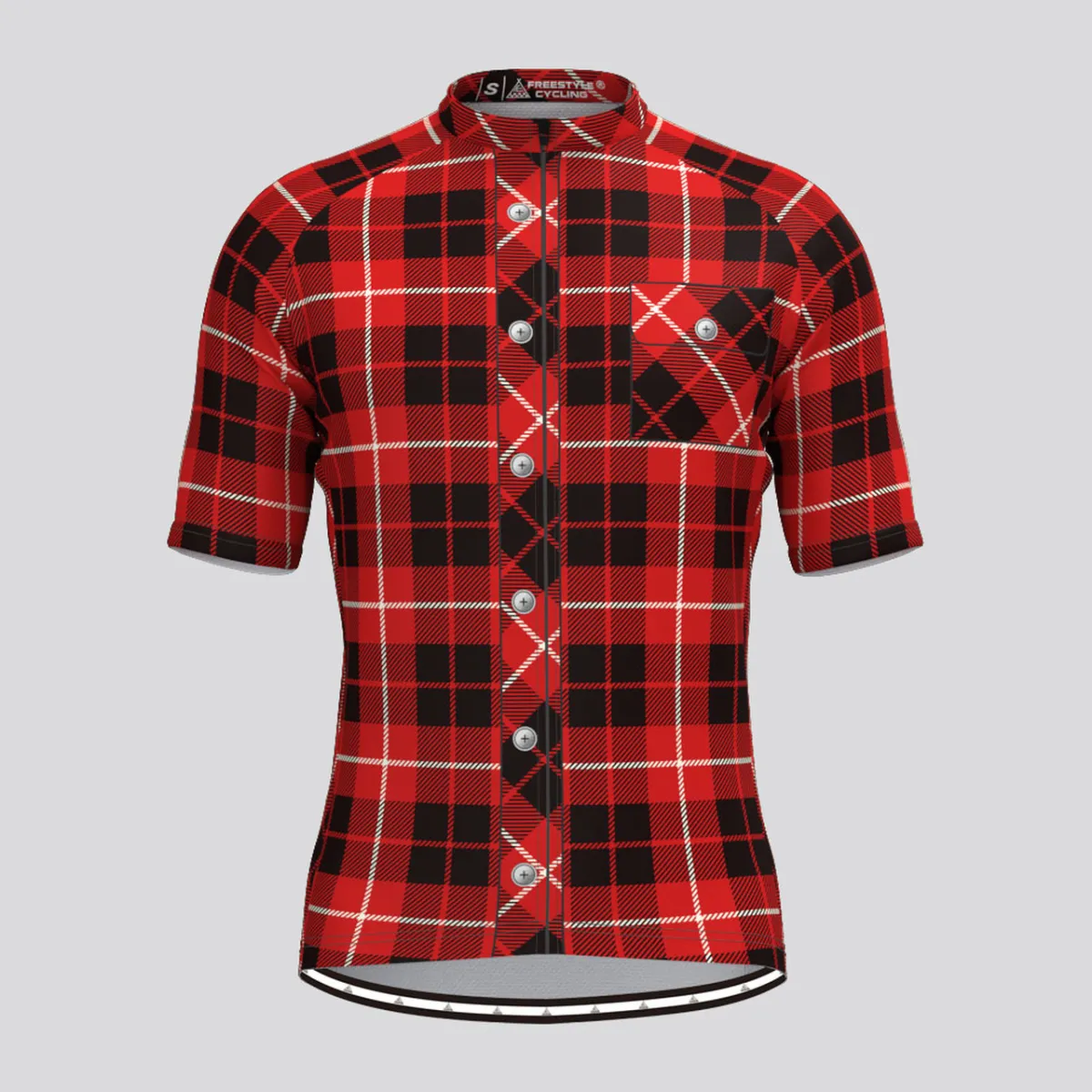Plaid Checkered Shirt V5 Men's Cycling Jersey Online