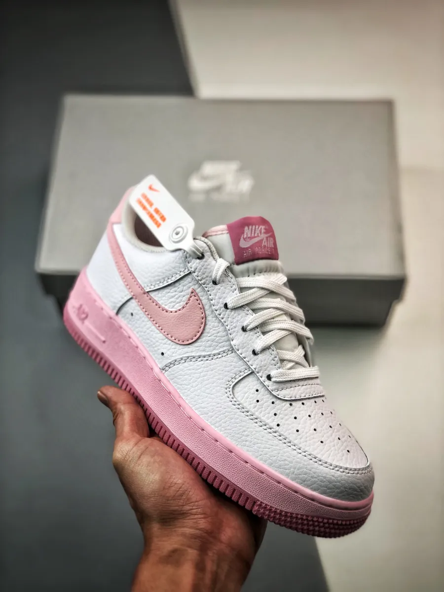 CT3839-107 Nike Air Force 1 Low GS White/Pink Foam-Elemental Pink nike air force pink