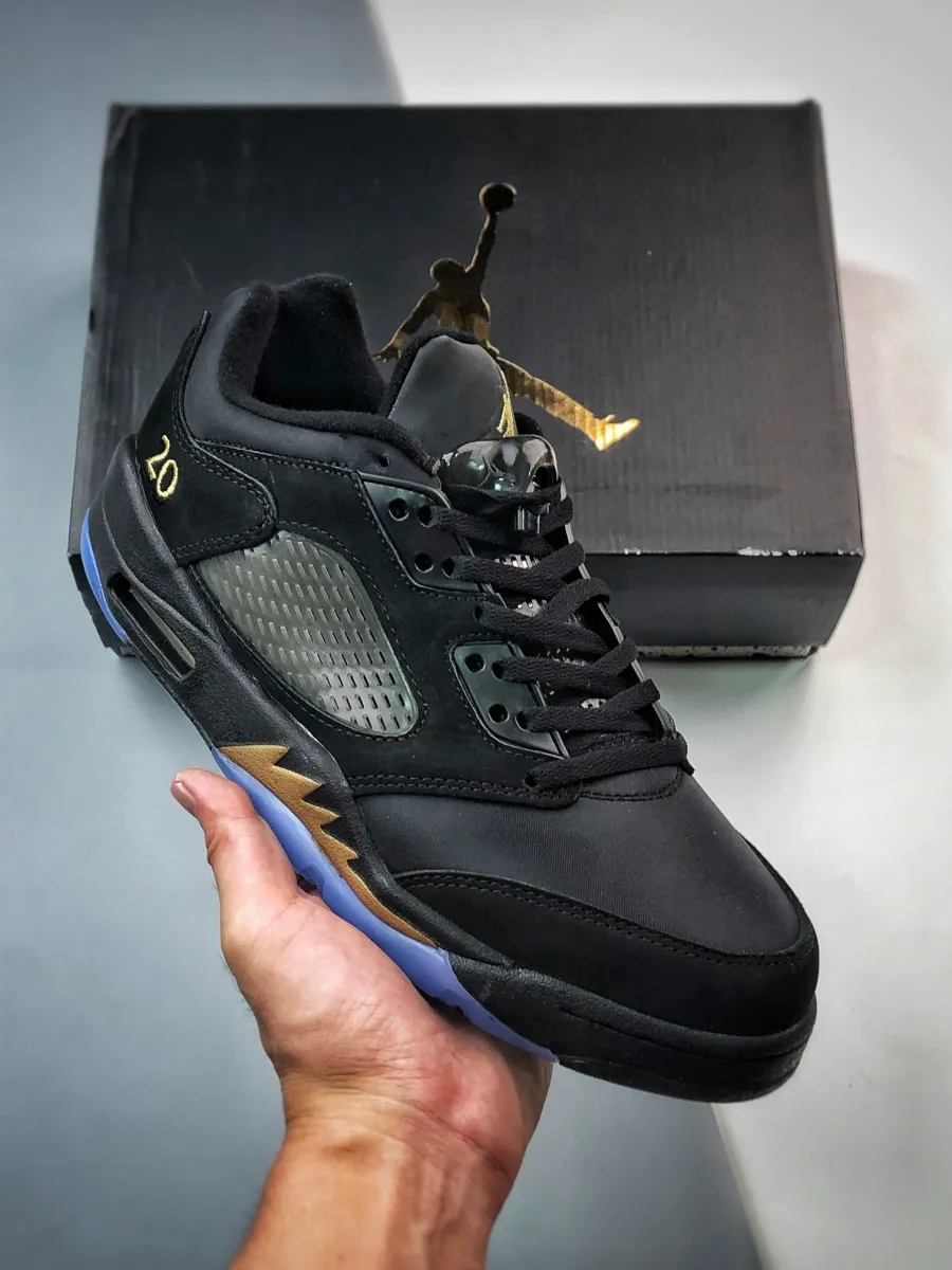 Jordan 5 Retro Low Class of 2021 DJ1094-001 Air Jordan 5 Low Black Metallic Gold