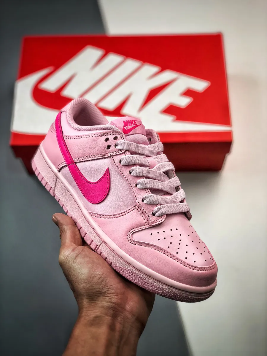 Nike Dunk Low GS Medium Soft Pink/Hyper Pink-Pink Foam - triple pink