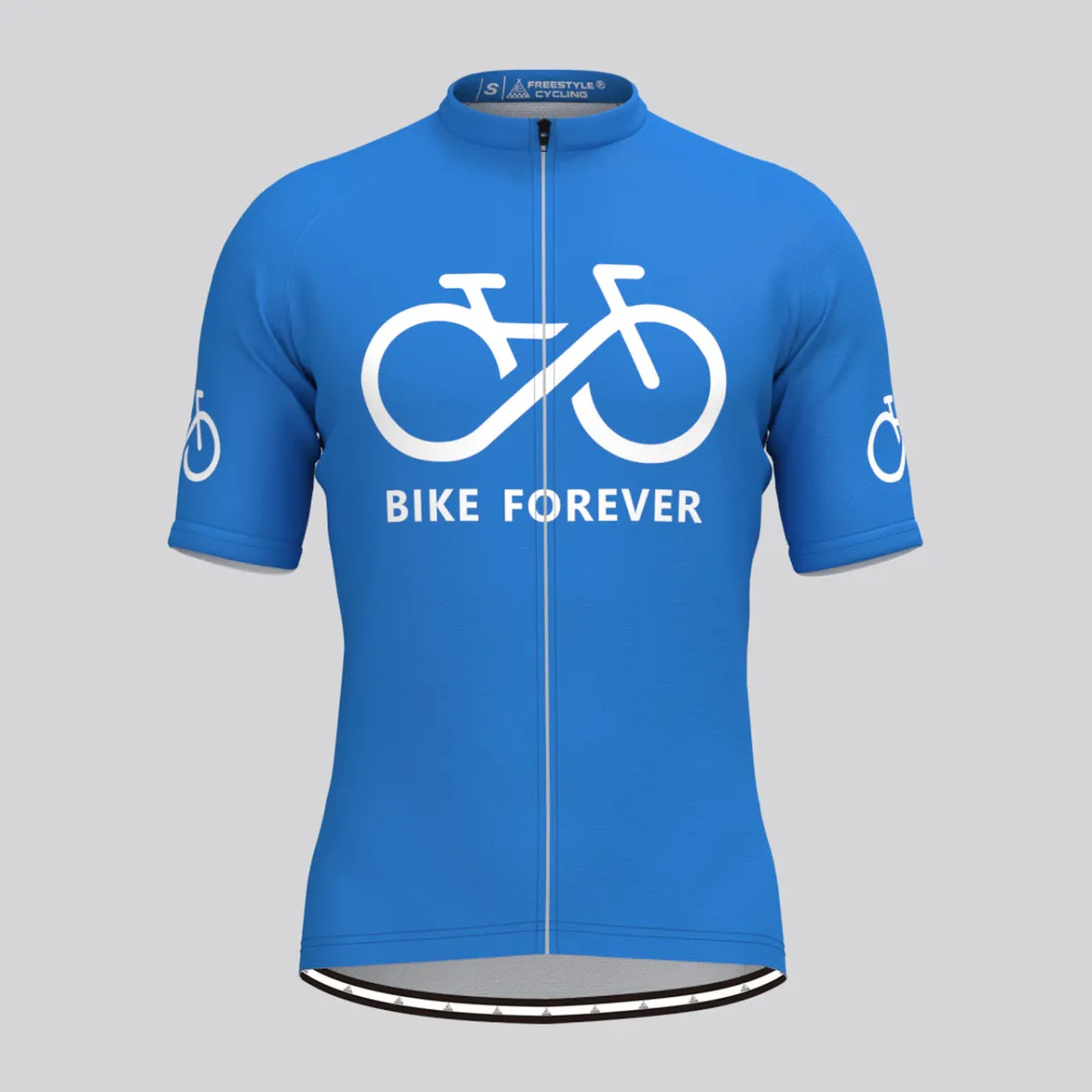 Bike Forever Men's Cycling Jersey-Blue Brand New