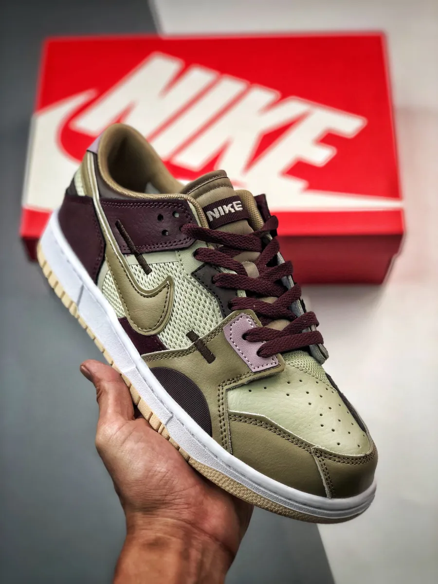 Nike Dunk Low Scrap Latte Tan/Brown DH7450-100 Brown Pink Nike