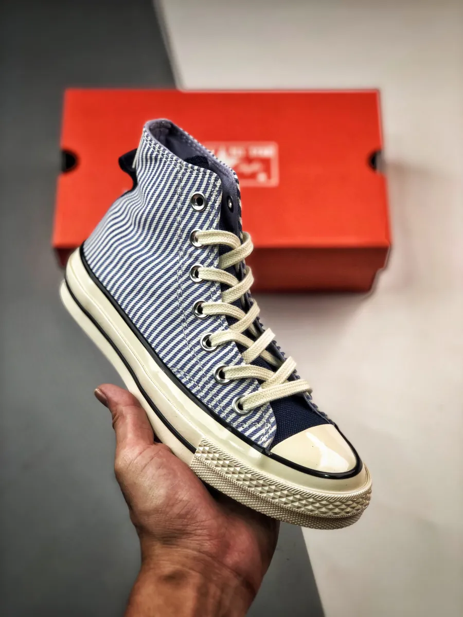 Converse Chuck 70 Crafted Stripe Washed Indigo/Egret/Black White Converse Black Stripe