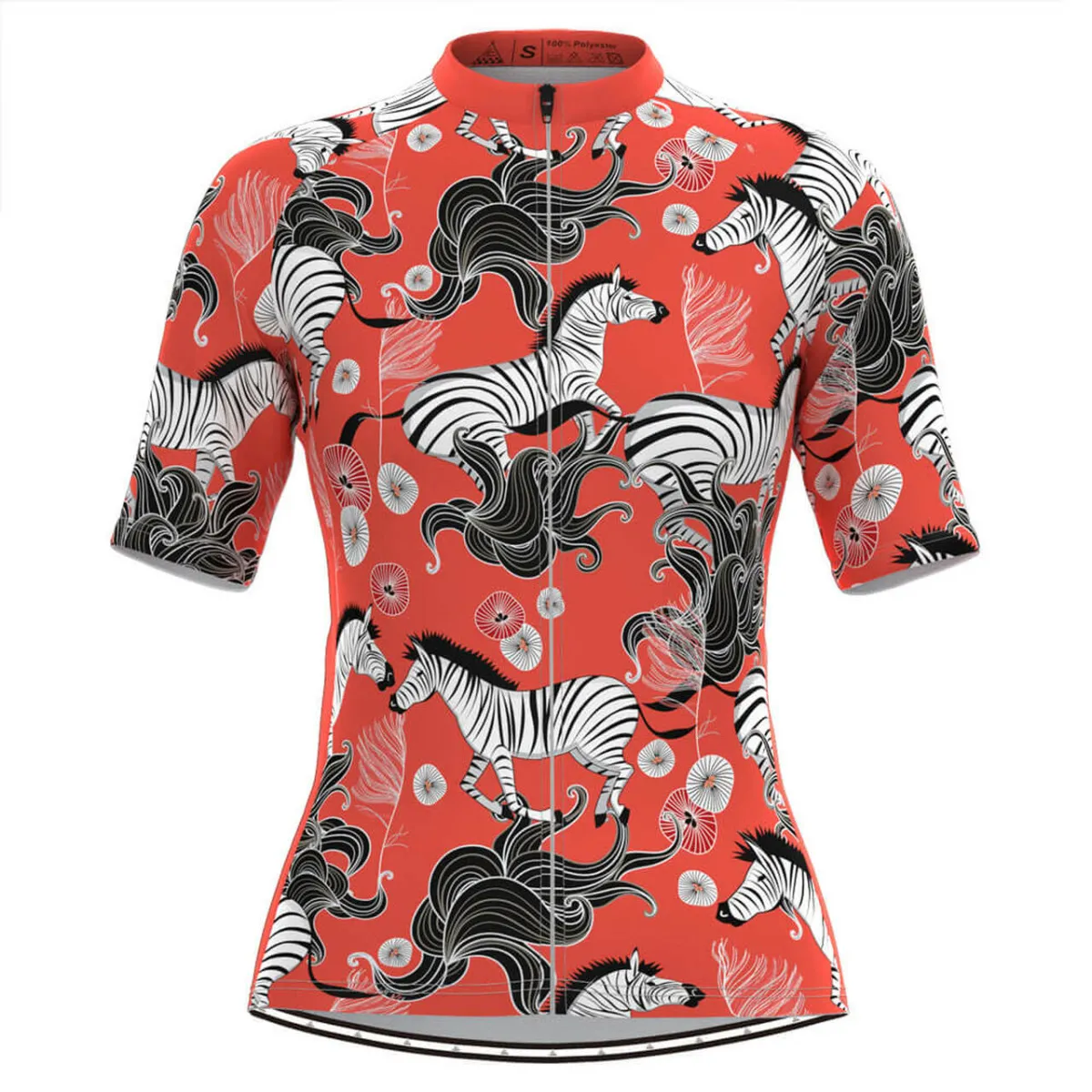 The Running Zebra Print Cycling Jersey- Women's For Sale