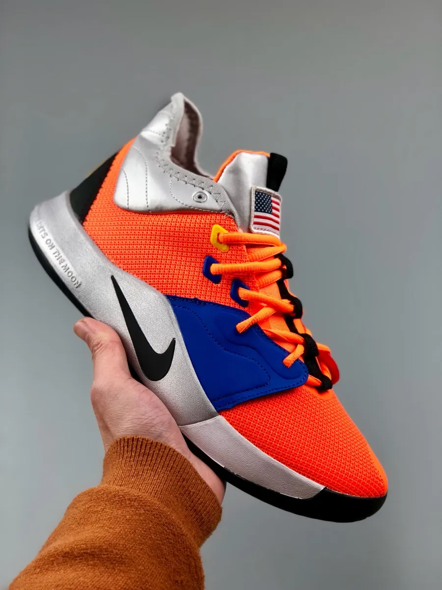 Nike PG 3 'NASA' Total Orange/Black-Metallic Silver / pg3 nasa