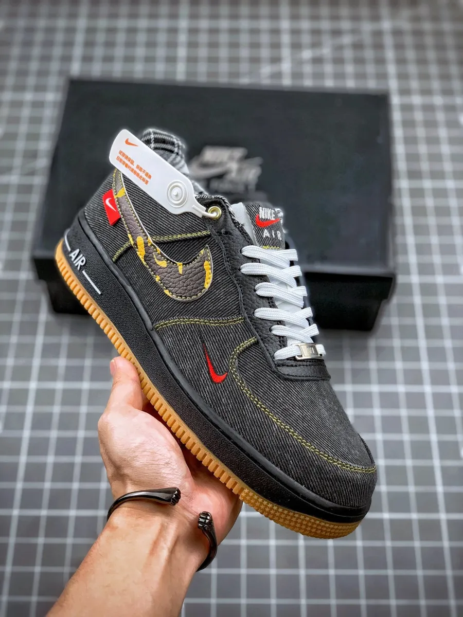 Nike Air Force 1 'Camo Denim' Black/Multi-Color-White black camo air force 1
