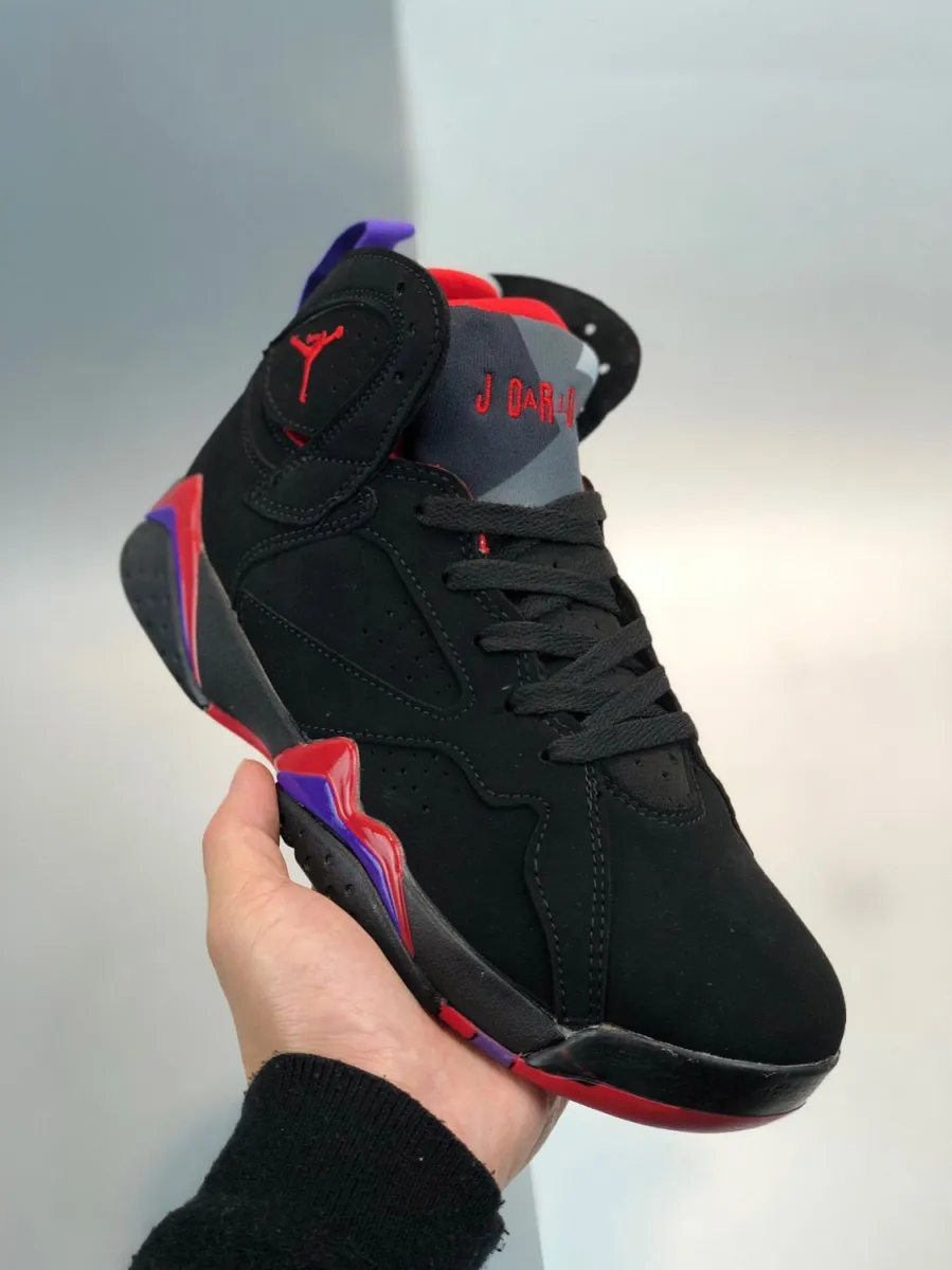 Air Jordan 7 'Raptors' Black/True Red-Dark Charcoal-Club Purple / jordan shoes goat