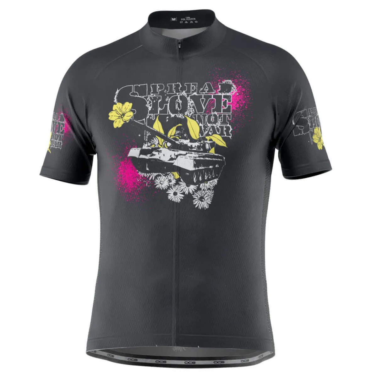Men's Spread Love Not War Short Sleeve Cycling Jersey