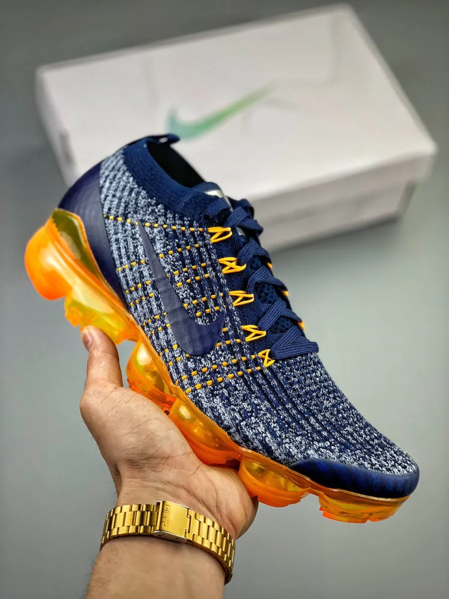 Nike Air VaporMax 3.0 Navy/Wolf Grey-Laser Orange AJ6900-400 / nike vapormax navy