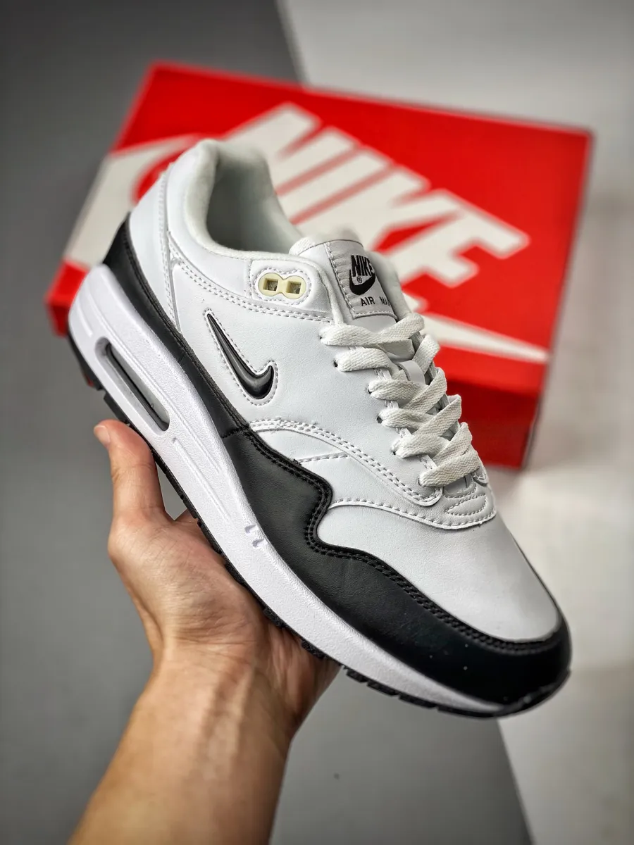 Women Nike Air Max 1 Jewel Black White / air max jewel black
