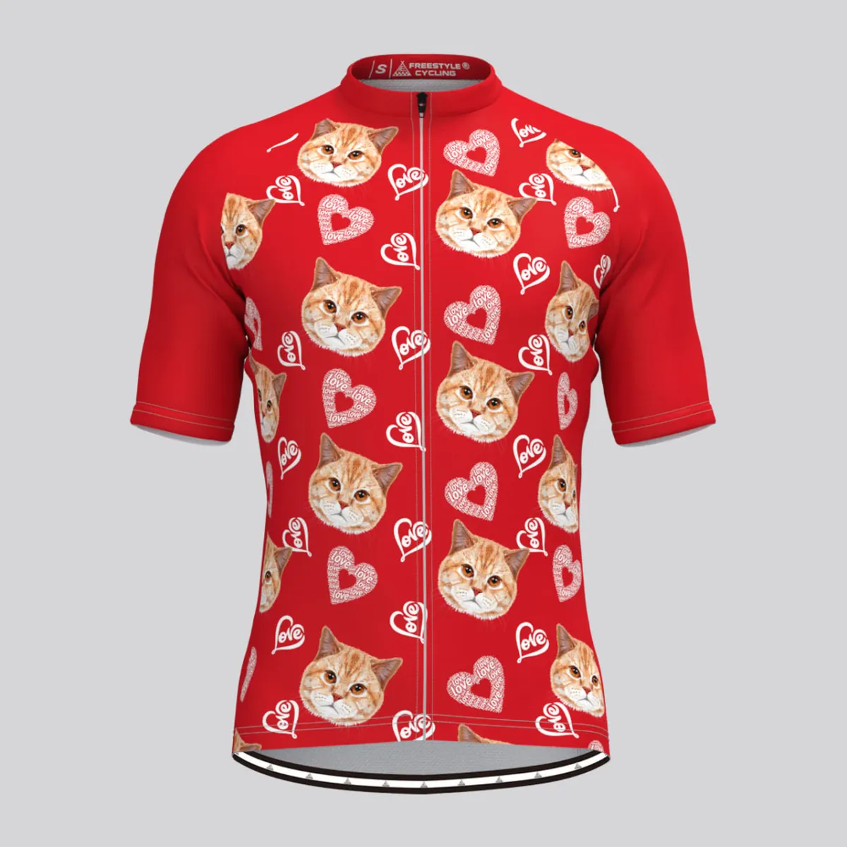 Custom Cat Face V4 Men's Jersey-Red Online