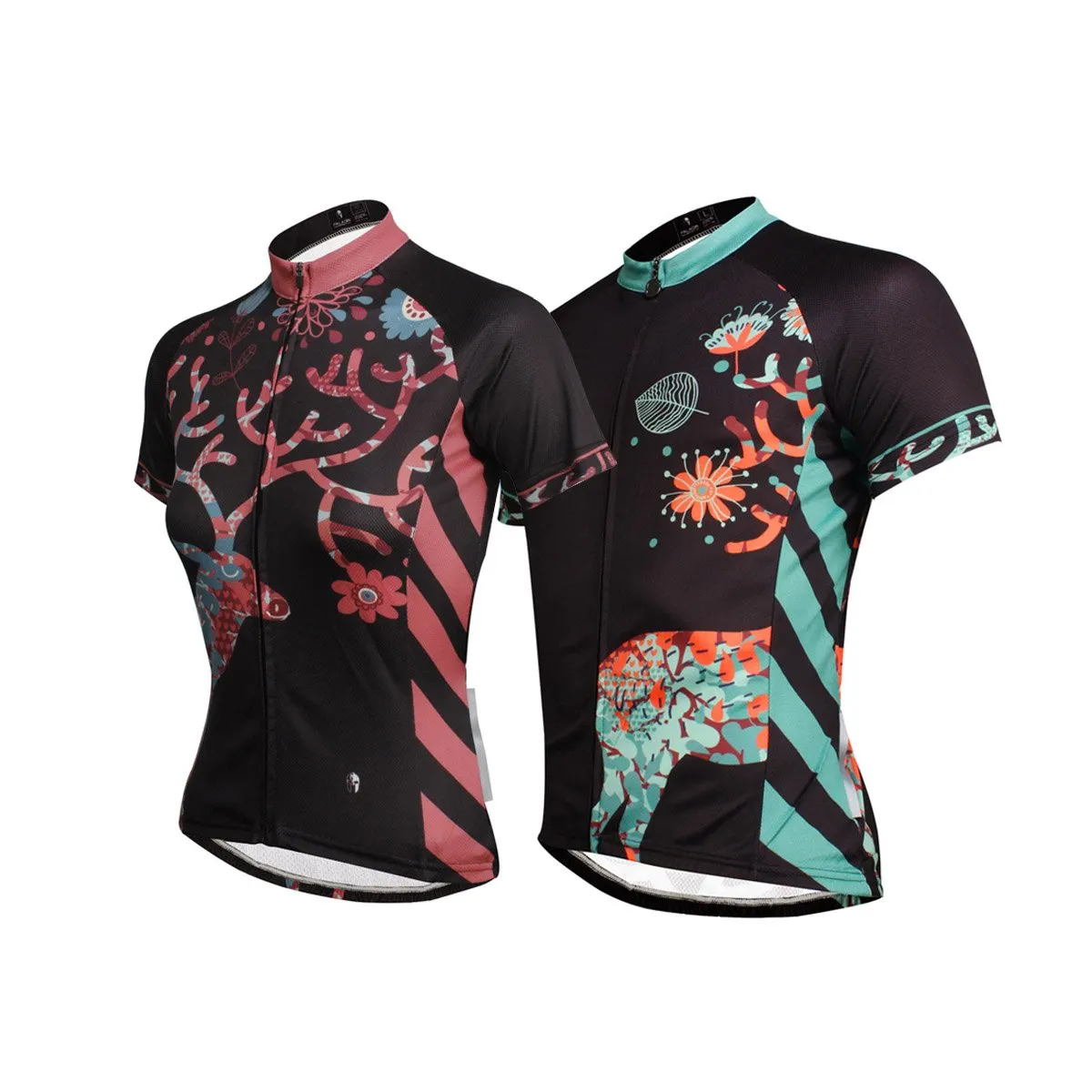 Ilpaladino Elk Night Lovers/Couples Clothes Romantic Short-sleeve Cycling Jerseys Spring Summer Woman's Men's Sportswear Apparel Outdoor Sports Gear Leisure Biking T-shirt NO.642