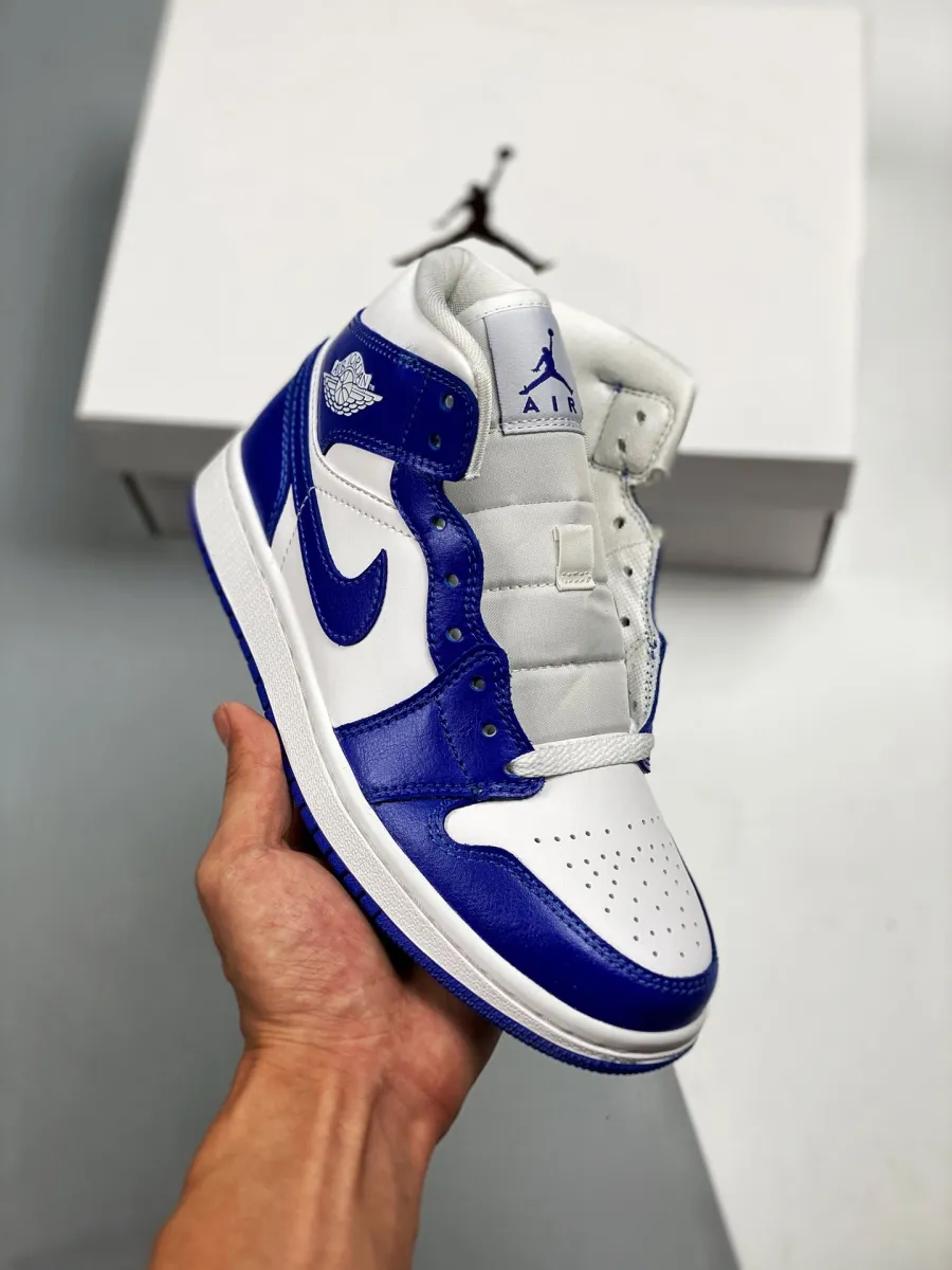Air Jordan 1 Mid 'Kentucky' White/Hyper Royal kentucky blue 1s