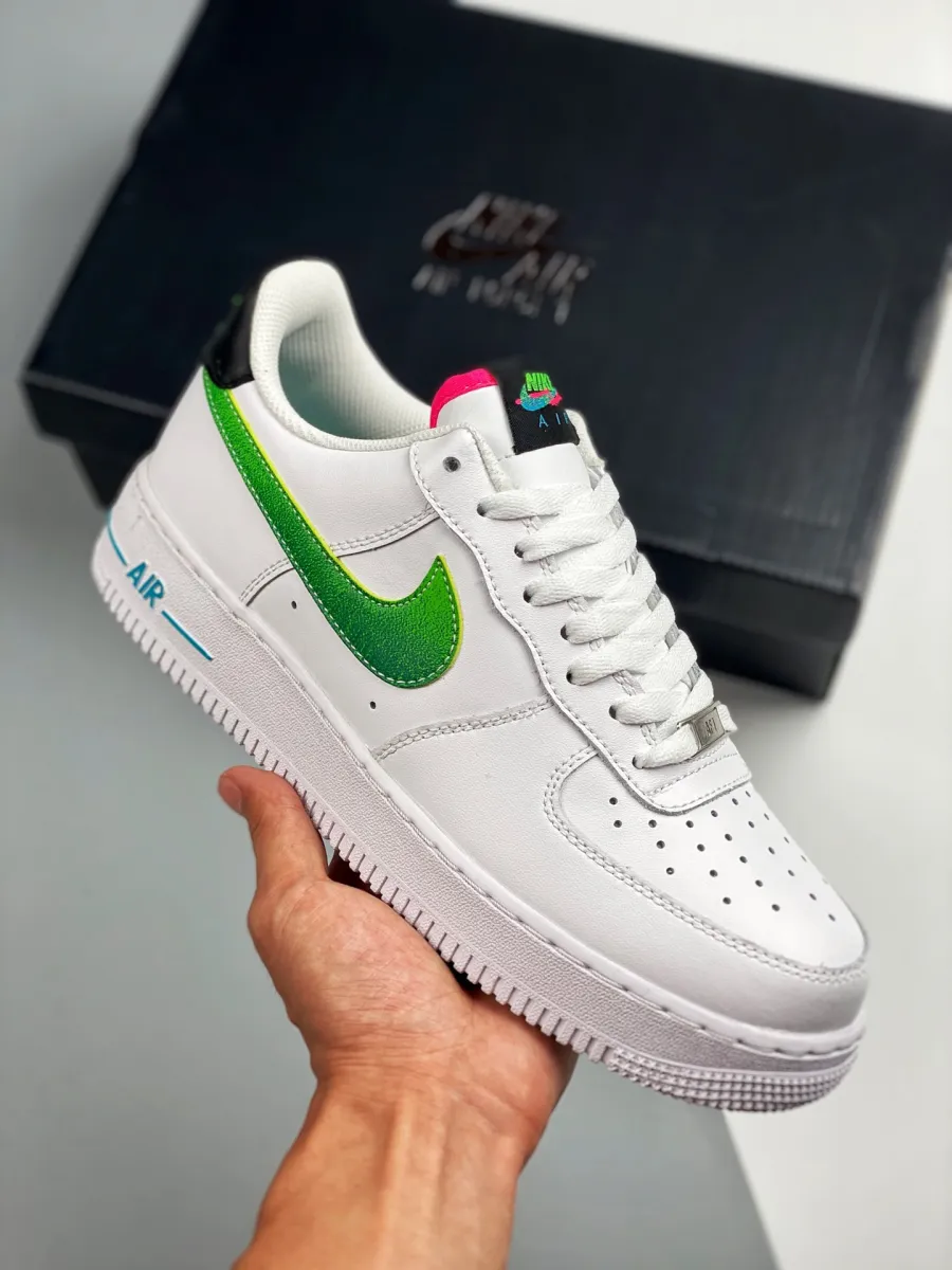 Nike Air Force 1 Low White/Aquamarine/Black/Green Strike Air Force Pink And Greens