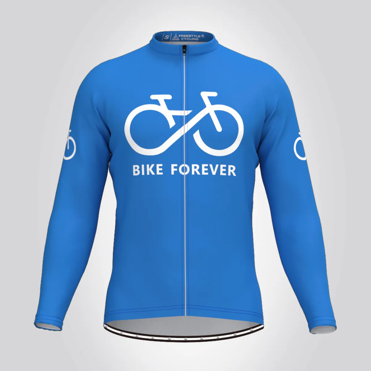 Men's Bike Forever LS Cycling Jersey - Blue Online