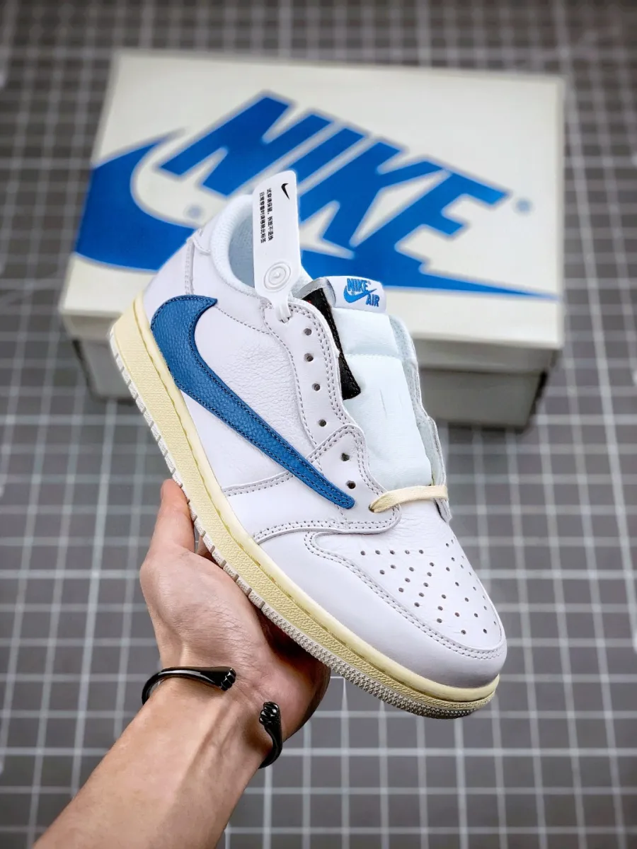 Travis Scott x fragment x Air Jordan 1 Low OG 'White/Blue/Sail' / travis scott lows blue