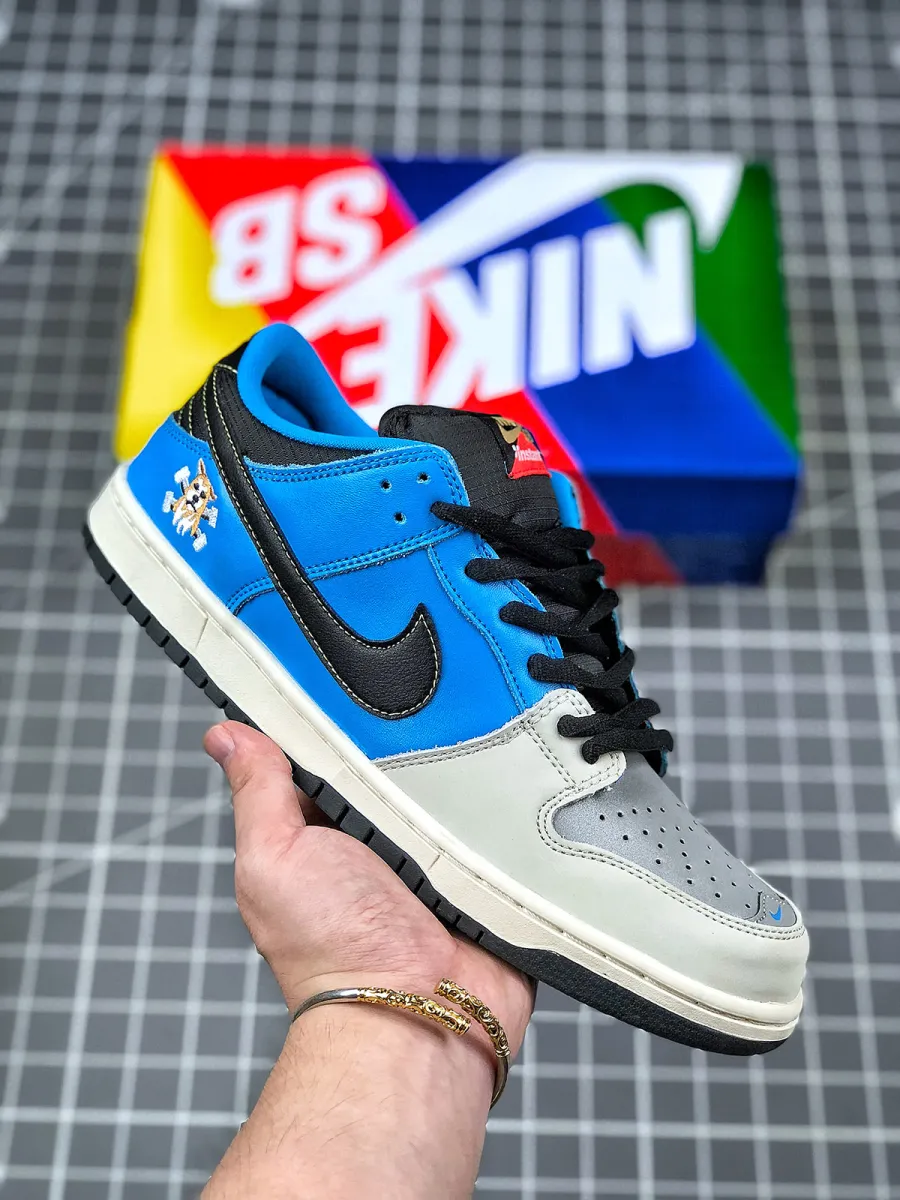 Instant Skateboards X Nike SB Dunk Low Blue Hero/Pale Ivory/Black CZ5128-400 For Sale