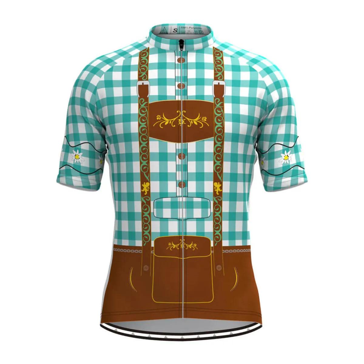 Men's Tirolese Cycling Jersey Blue-Green Restock