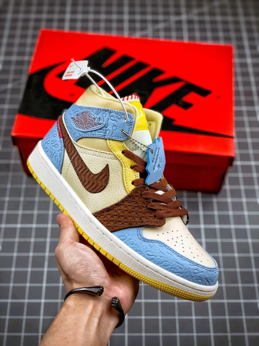 Maison Chateau Rouge x Air Jordan 1 Mid SE 'Fearless CU2803-200 #maison chateau rouge jordan 1