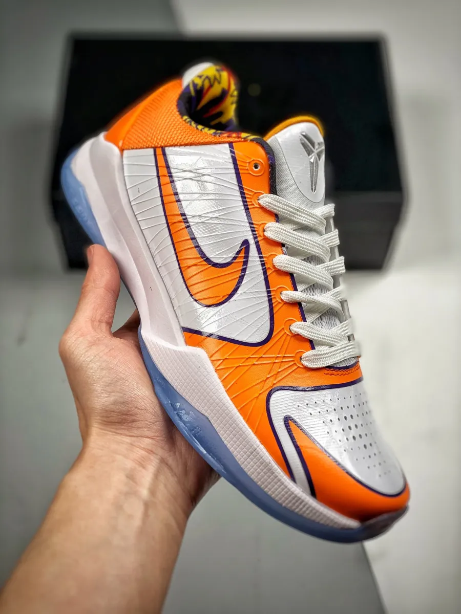 Devin Booker's x Nike Kobe 5 Protro White Orange / kobe 5 big stage
