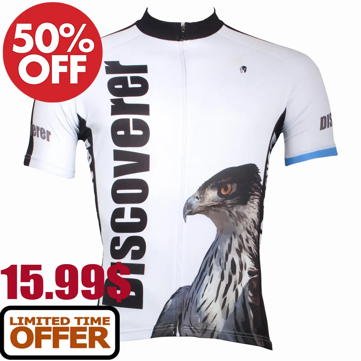 Discover Series-Eagle ILPALADINO Men's Cycling Jersey Bike Shirt Quick Dry Road Bike Pro Cycle Clothing Racing Apparel Outdoor Sports Leisure Biking T-shirt Wear Breathable 303