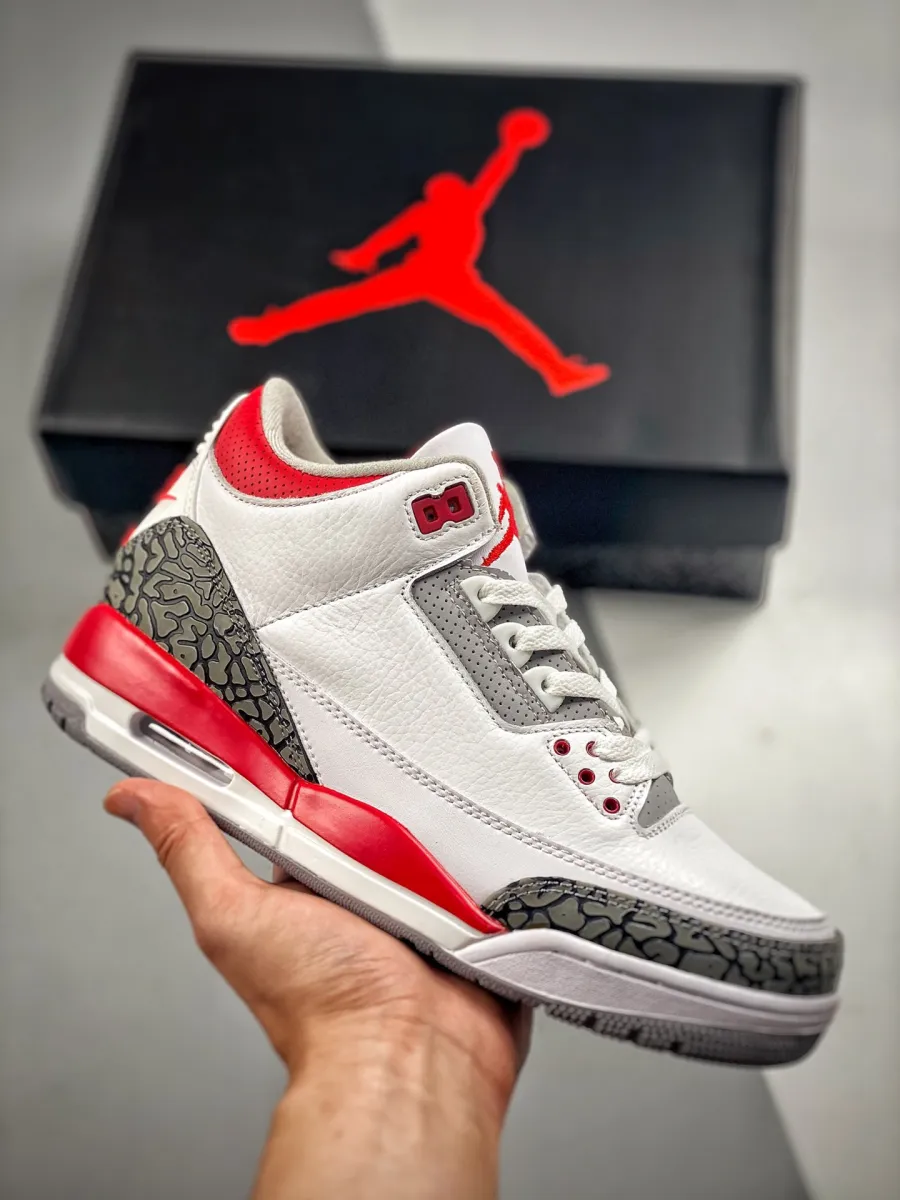 Air Jordan 3 OG White/Fire Red-Black DN3707-160 Aj3 Red