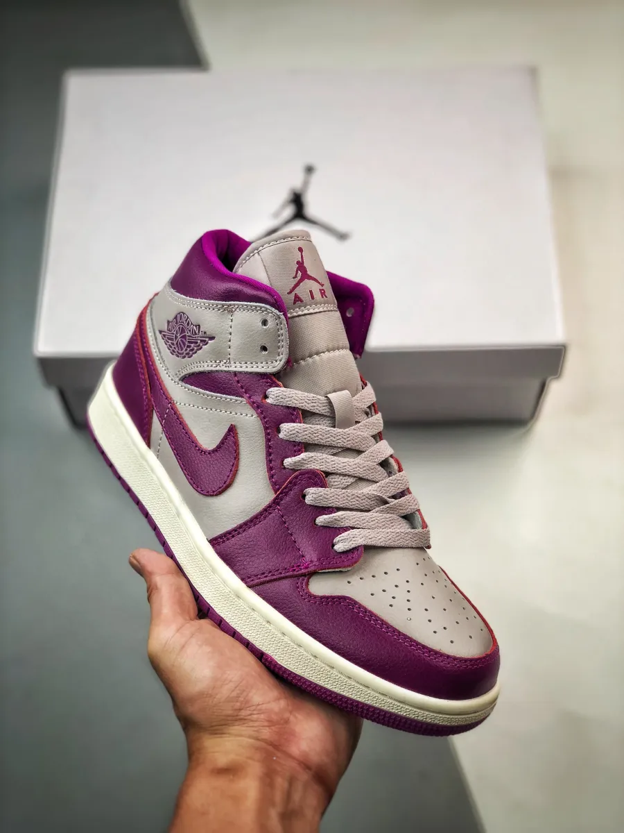 Women Air Jordan 1 Mid Magenta BQ6472-501 Jordan 1 Magenta