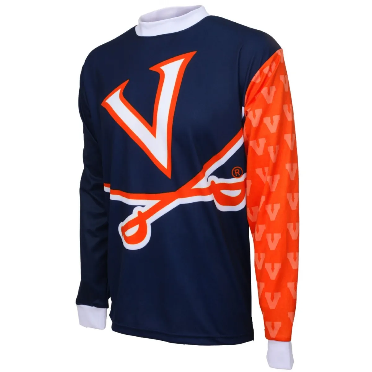 NCAA U.Va. UVA University of Virginia Cavaliers Mountain Long Sleeve Bike MTB Cycling Jerseys