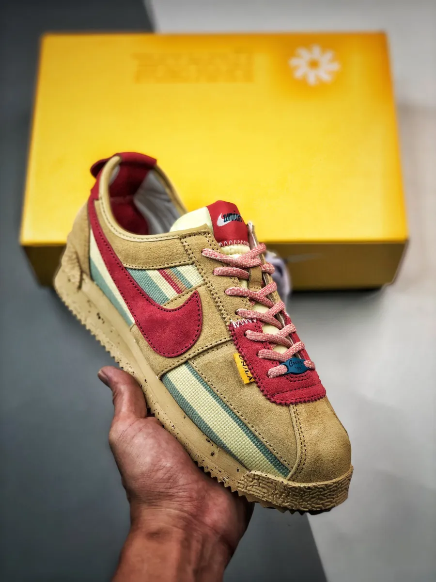 Union LA x Nike Cortez Khaki Red DR1413-200 Stockx Union Cortez