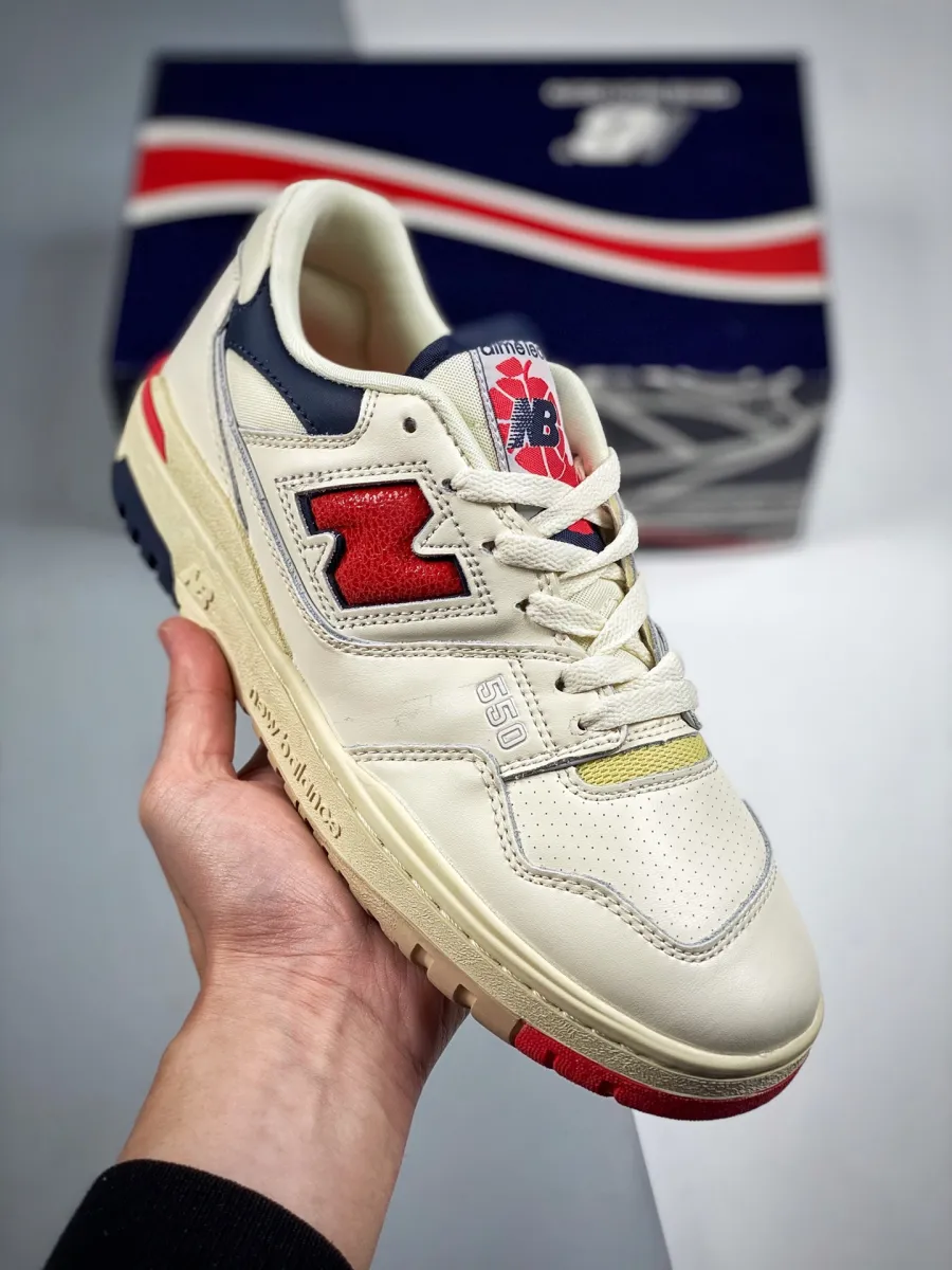 Aimé Leon Dore x New Balance 550 White/Navy/Red BB550A3 / new balance 550 aime leon dore white navy red